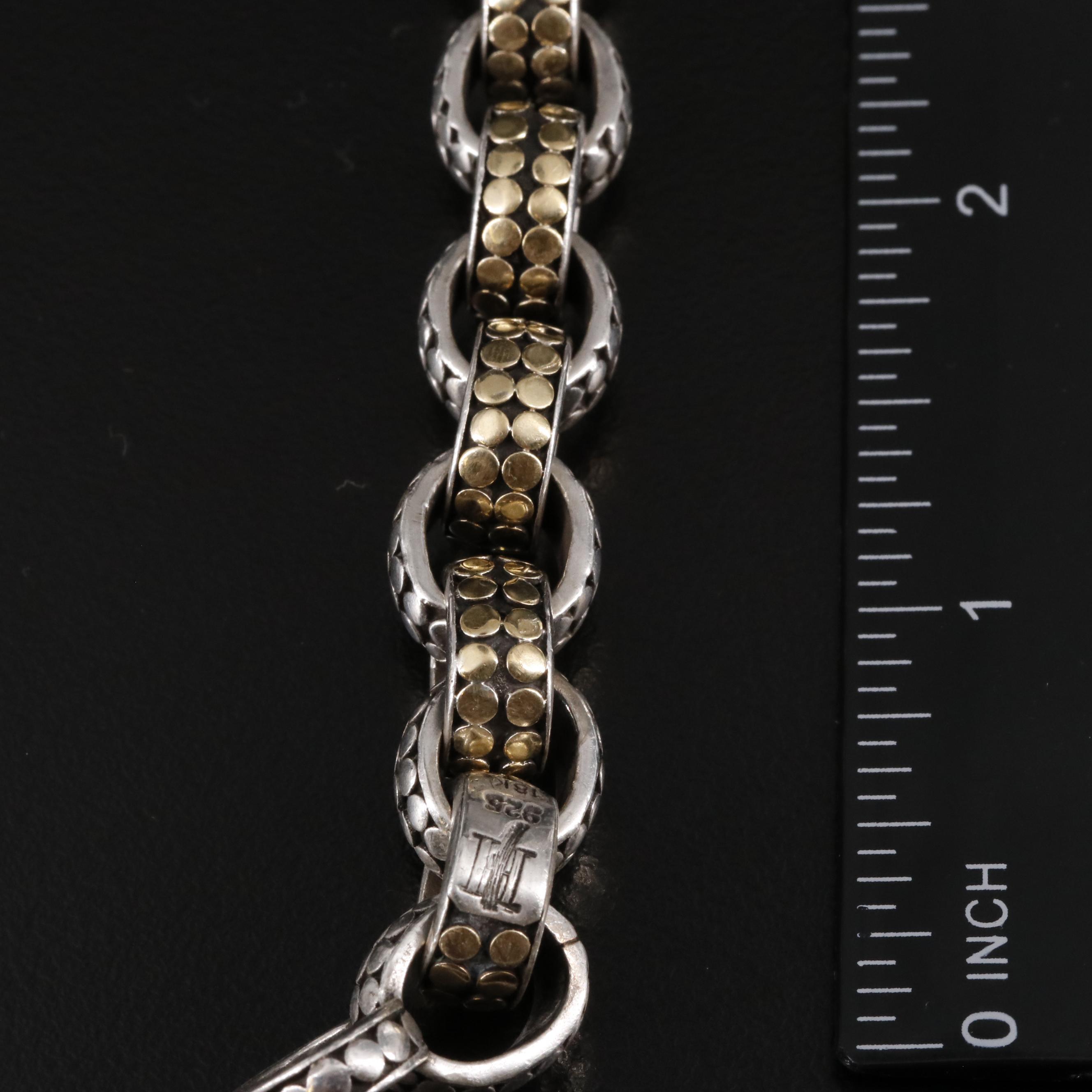 John Hardy Dot Collection 18K and Sterling Bracelet