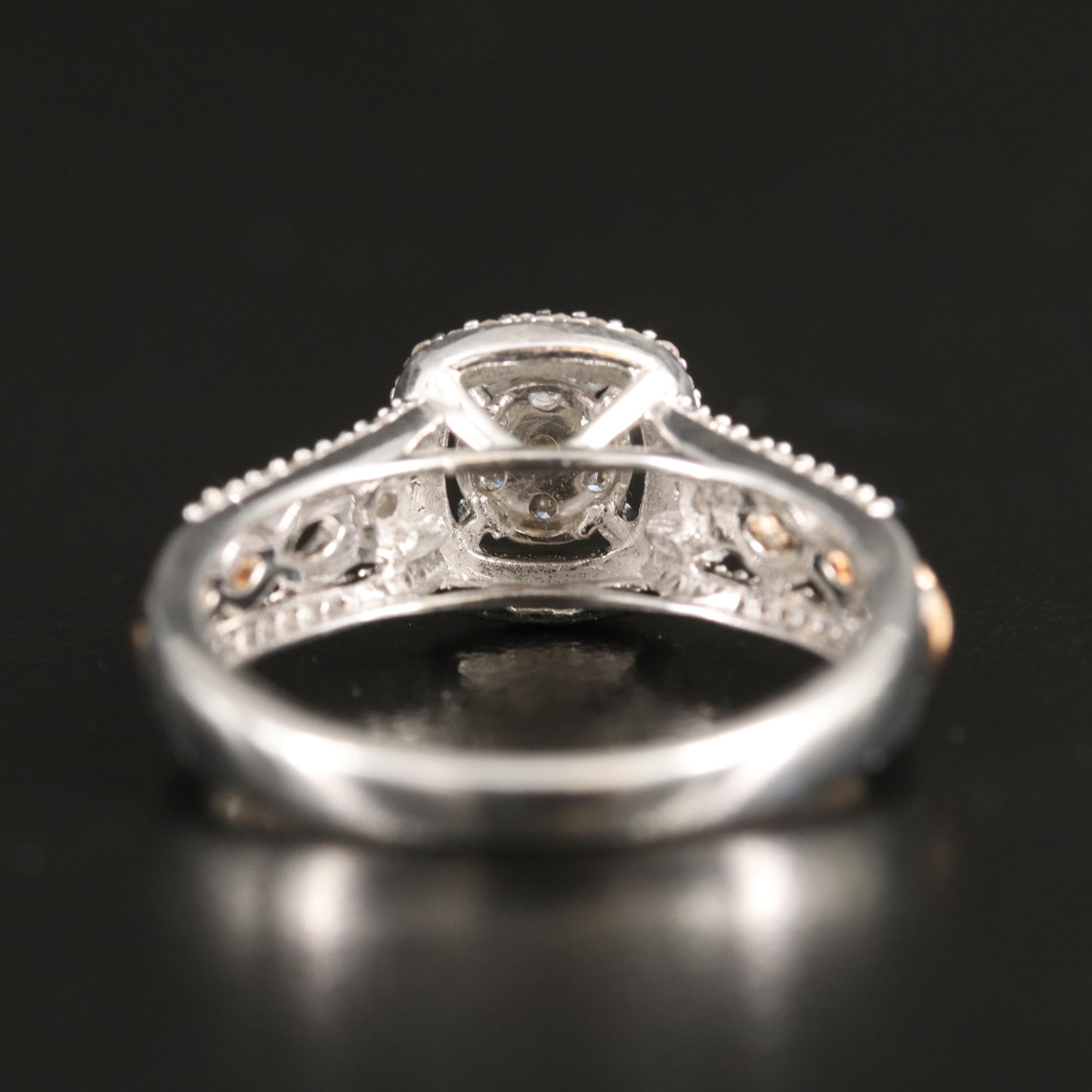 Sterling Diamond Cluster Ring