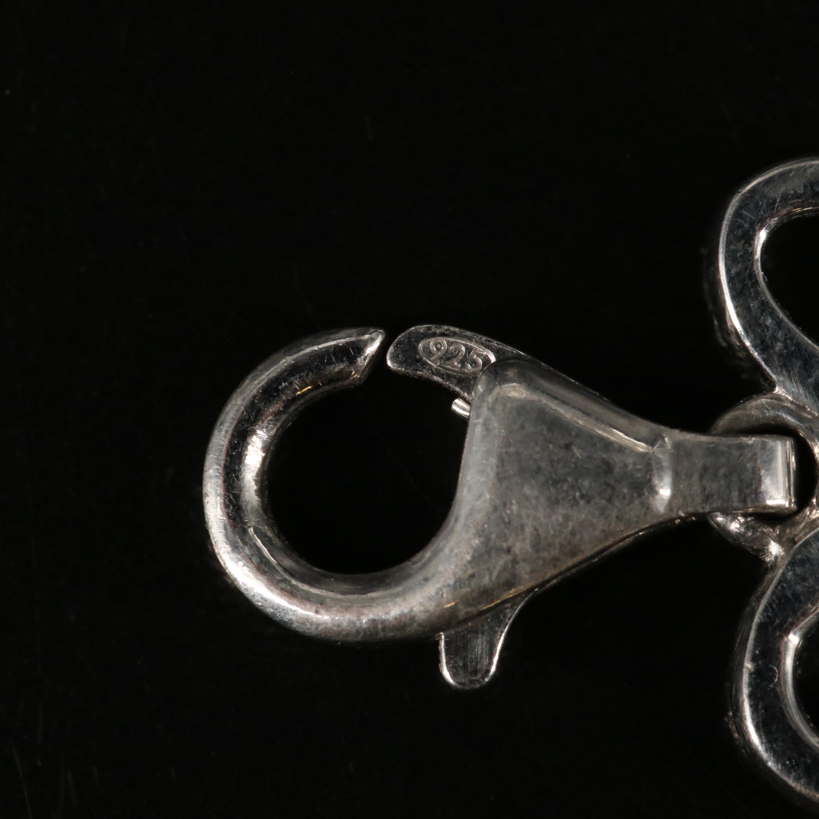 Sterling Heart Chain Bracelet