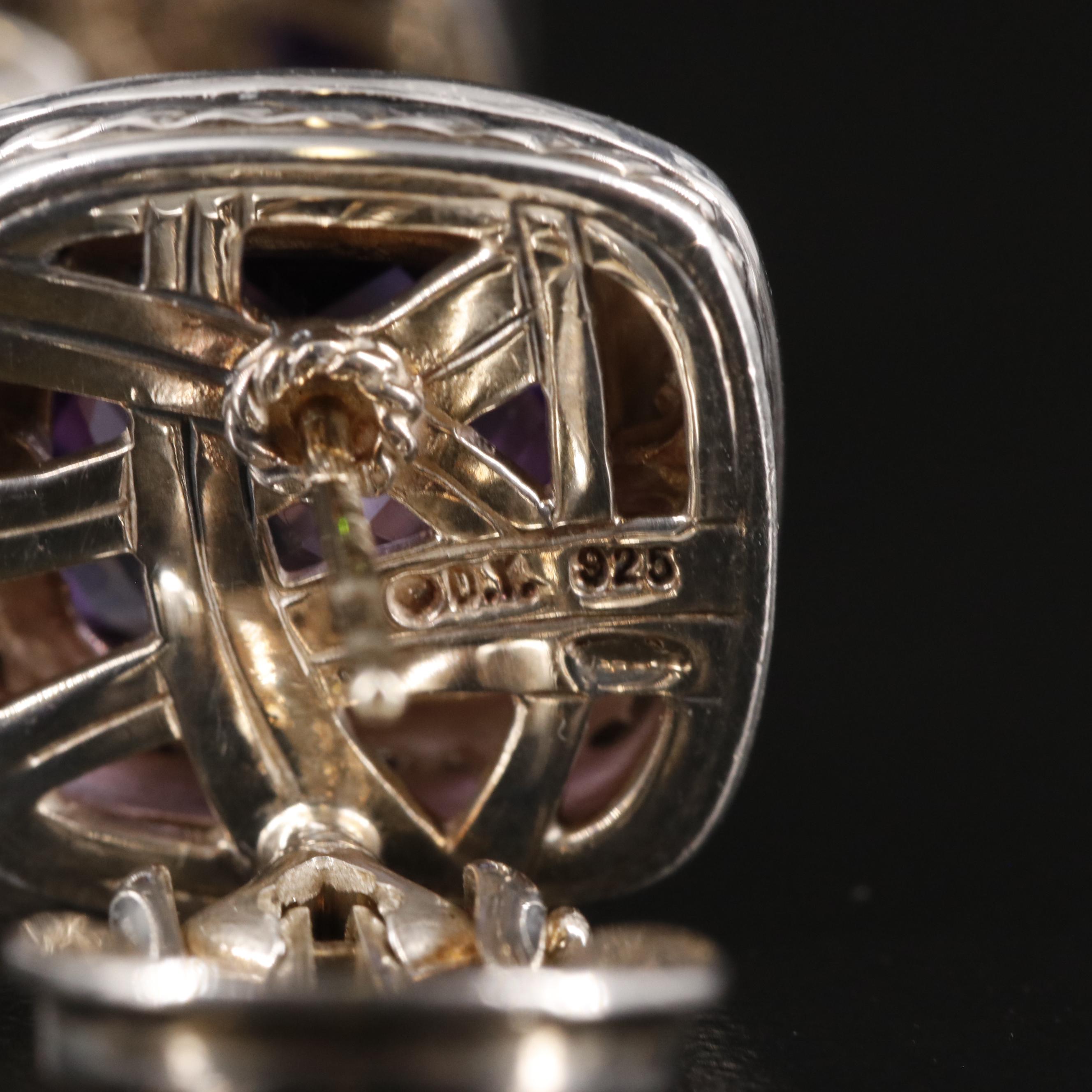 David Yurman Albion Amethyst and Diamond Earrings