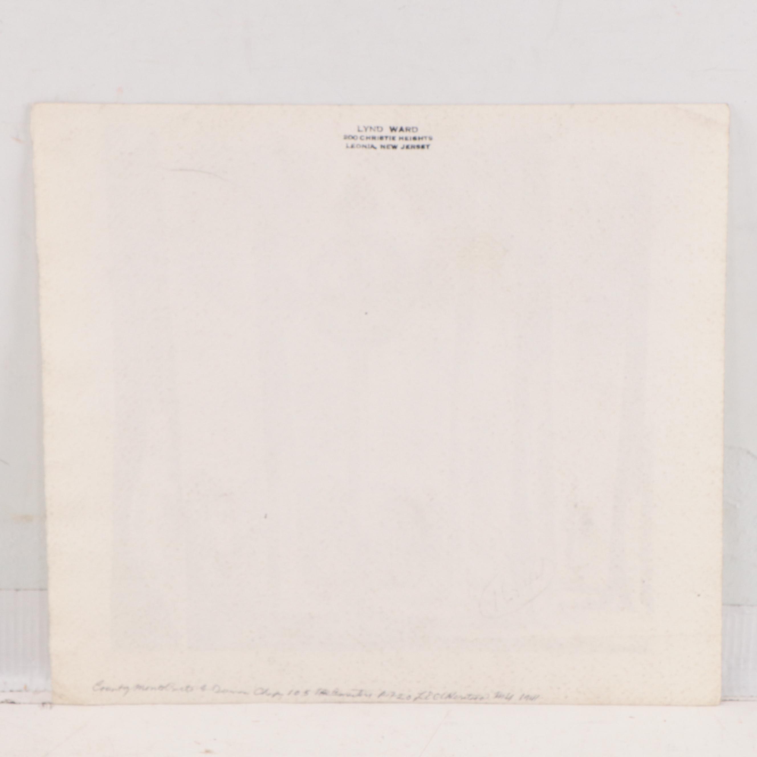 Lynd Ward Ink Illustrations For "The Count of Monte Cristo," Mid-20th Century