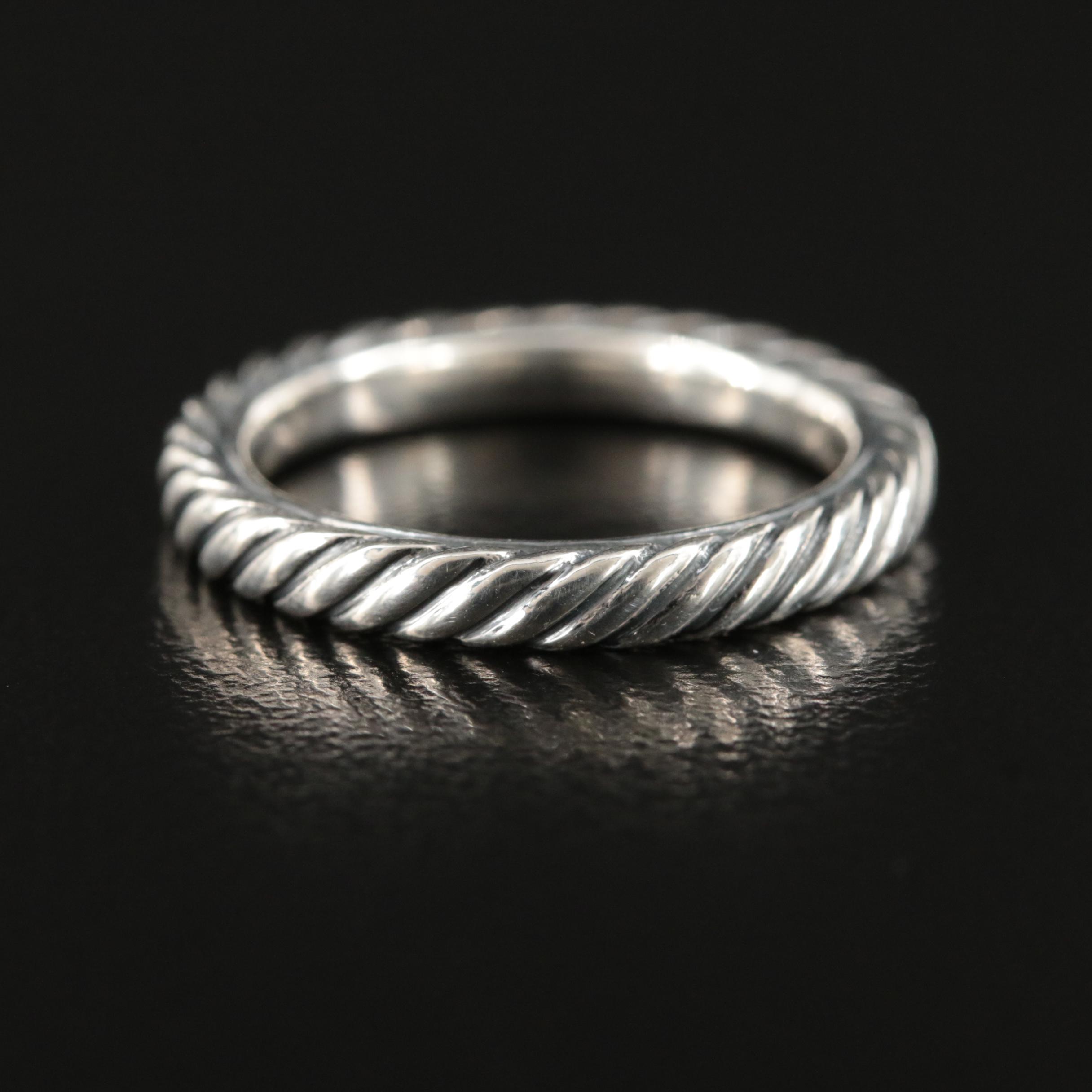 David Yurman Cable Collectibles Sterling Stack Ring