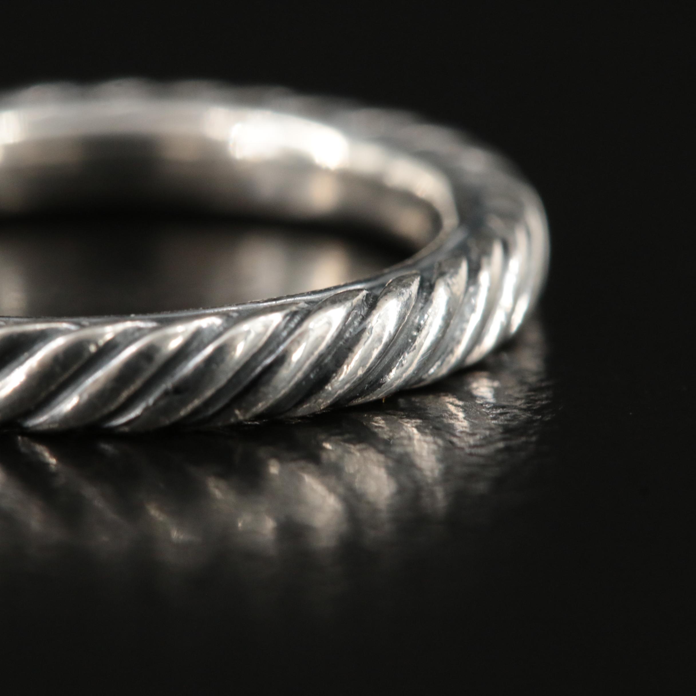 David Yurman Cable Collectibles Sterling Stack Ring