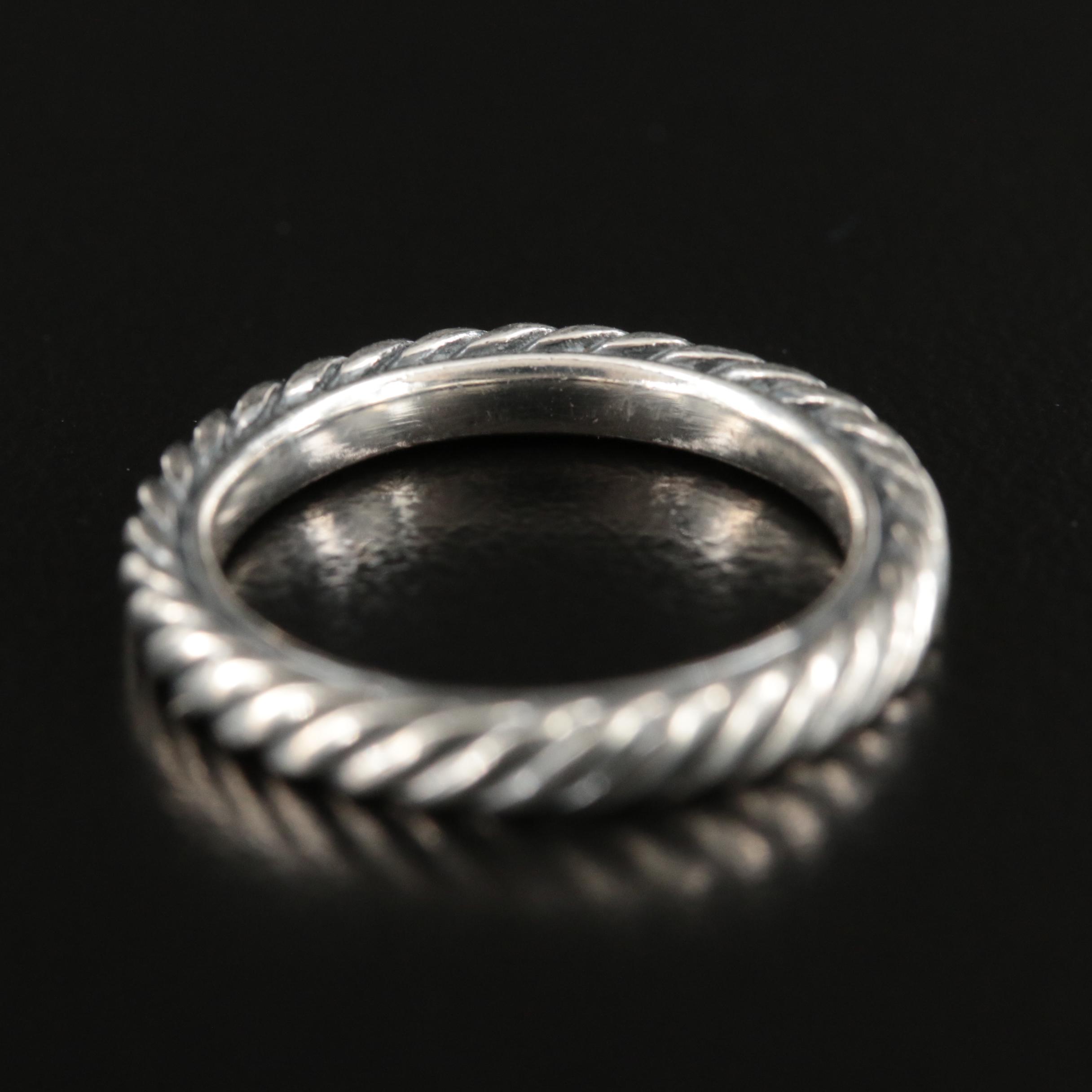 David Yurman Cable Collectibles Sterling Stack Ring