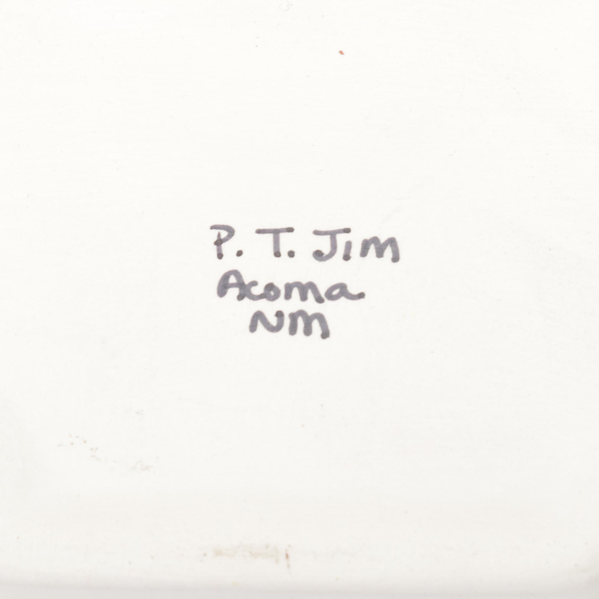 Marcus Homer Zuni Signed Bowl With Signed Acoma Covered Bowls