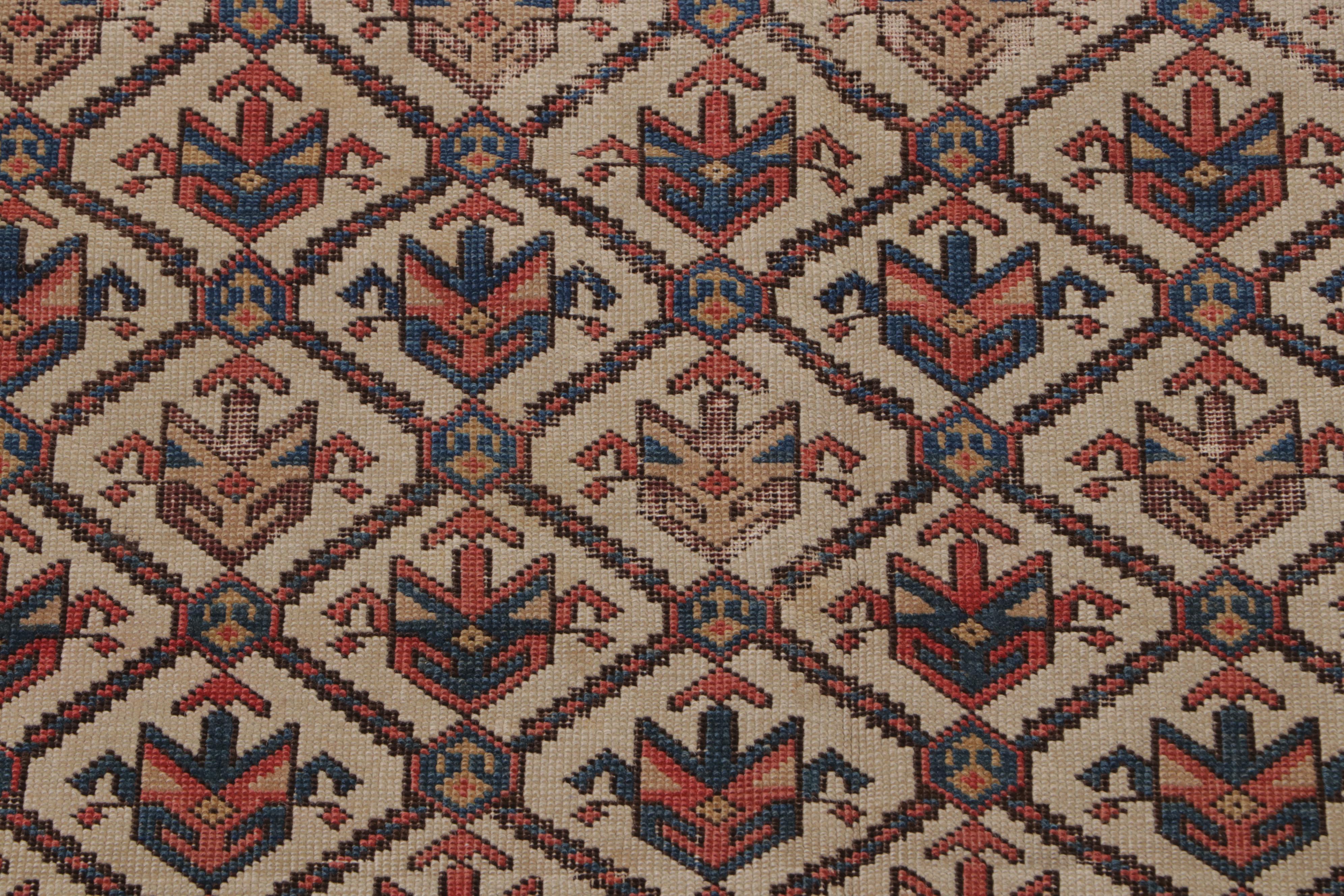 3'10 x 5'11 Antique Hand-Knotted Caucasian Shirvan Prayer Rug, Dated 1913