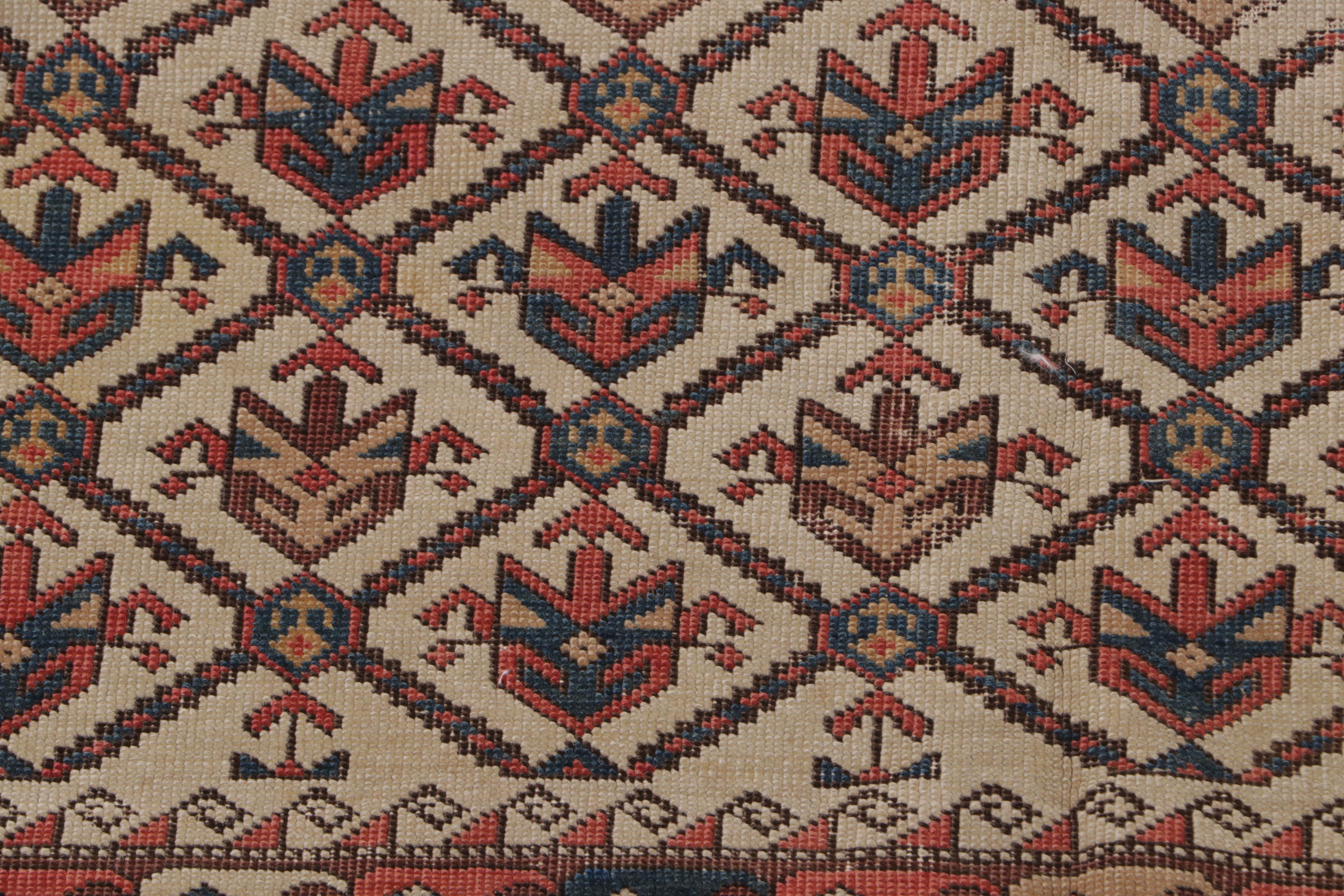 3'10 x 5'11 Antique Hand-Knotted Caucasian Shirvan Prayer Rug, Dated 1913