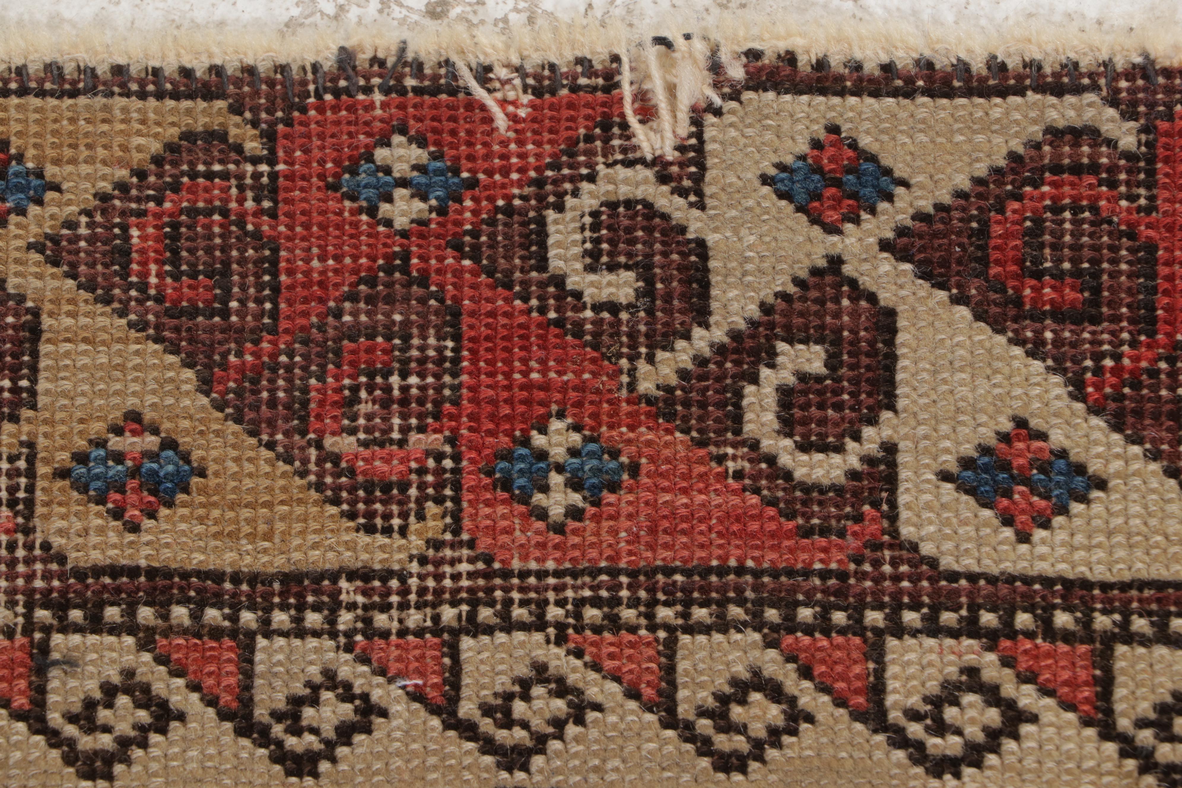 3'10 x 5'11 Antique Hand-Knotted Caucasian Shirvan Prayer Rug, Dated 1913