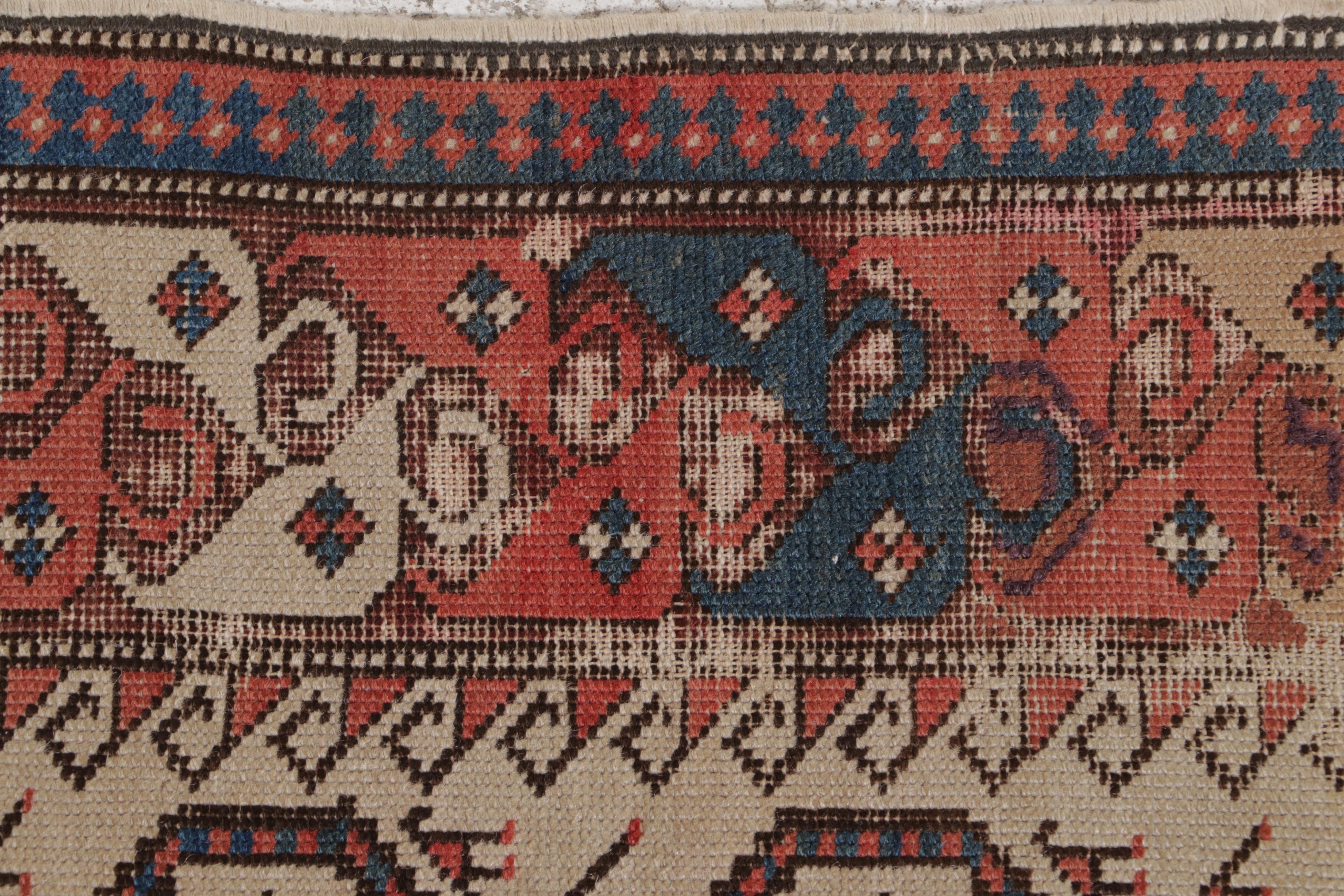 3'10 x 5'11 Antique Hand-Knotted Caucasian Shirvan Prayer Rug, Dated 1913