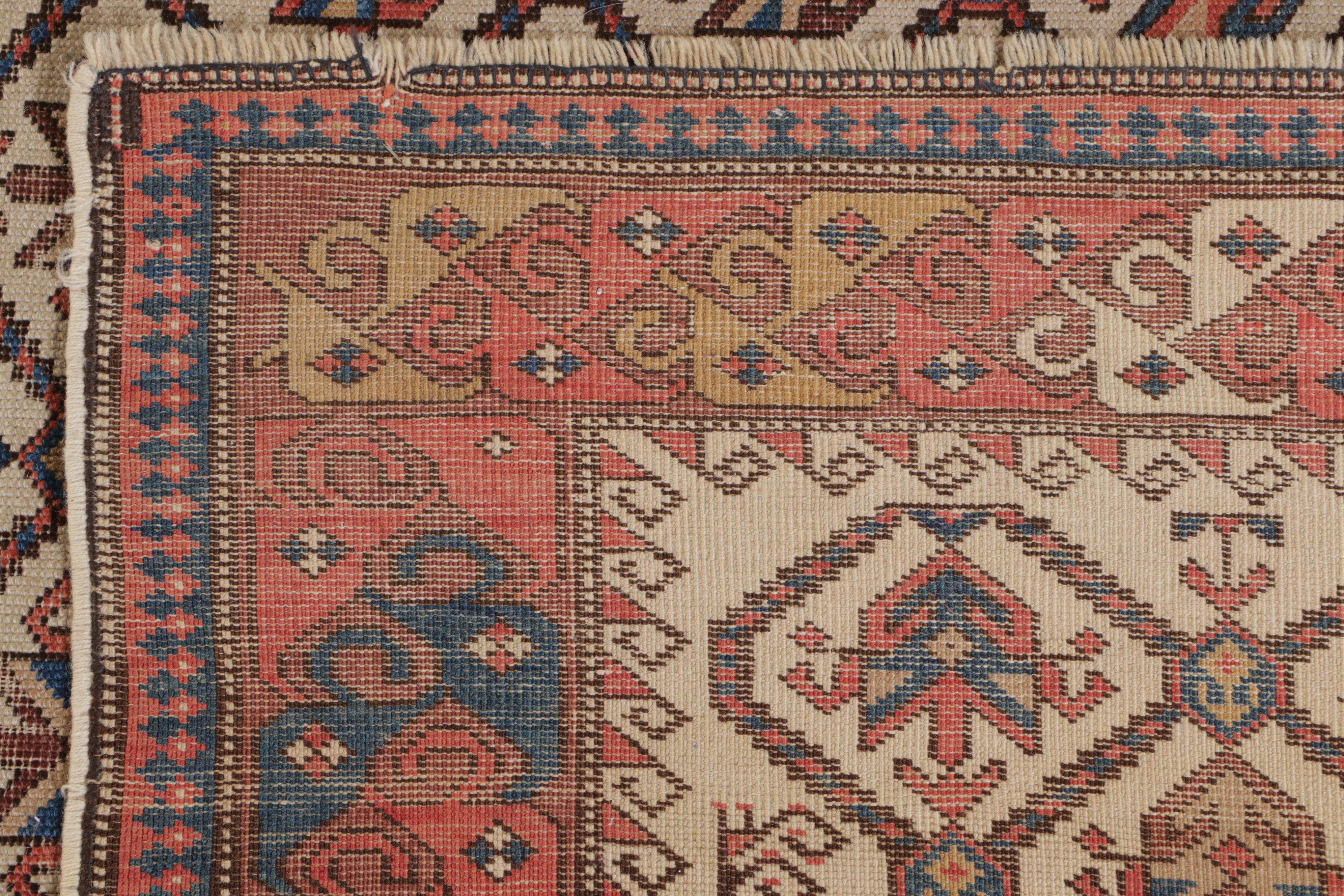 3'10 x 5'11 Antique Hand-Knotted Caucasian Shirvan Prayer Rug, Dated 1913