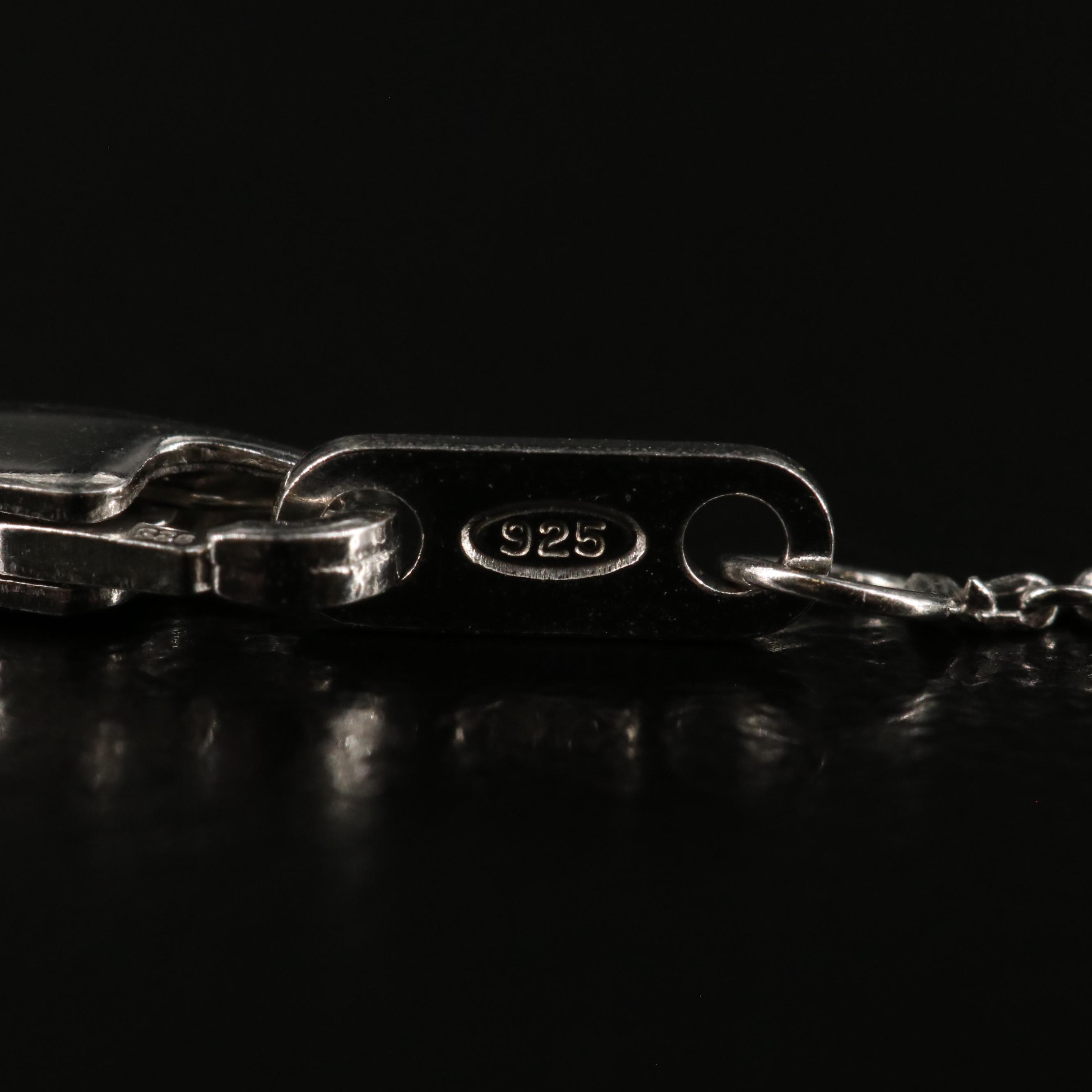 Sterling Diamond Two Heart Pendant Necklace