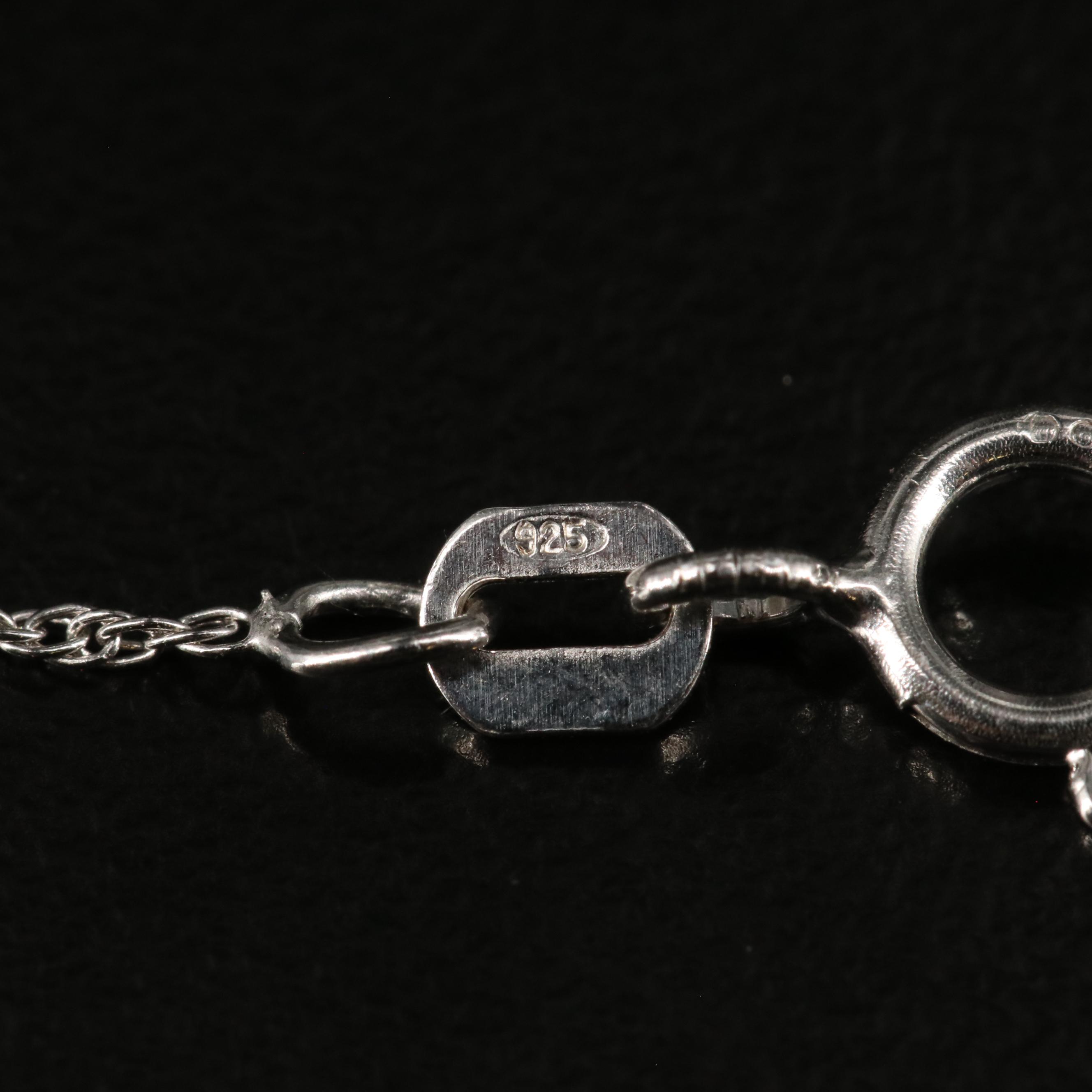 Sterling Diamond Pendant Necklace