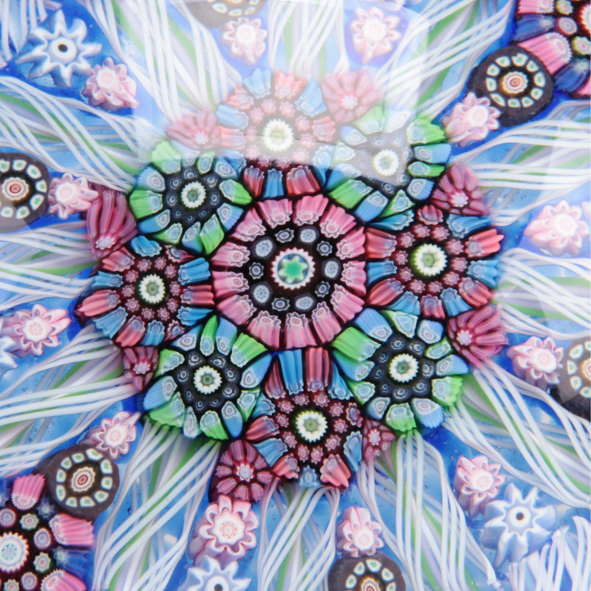 Hand Blown Perthshire Glass Millefiori Paperweights, Late 20th Century