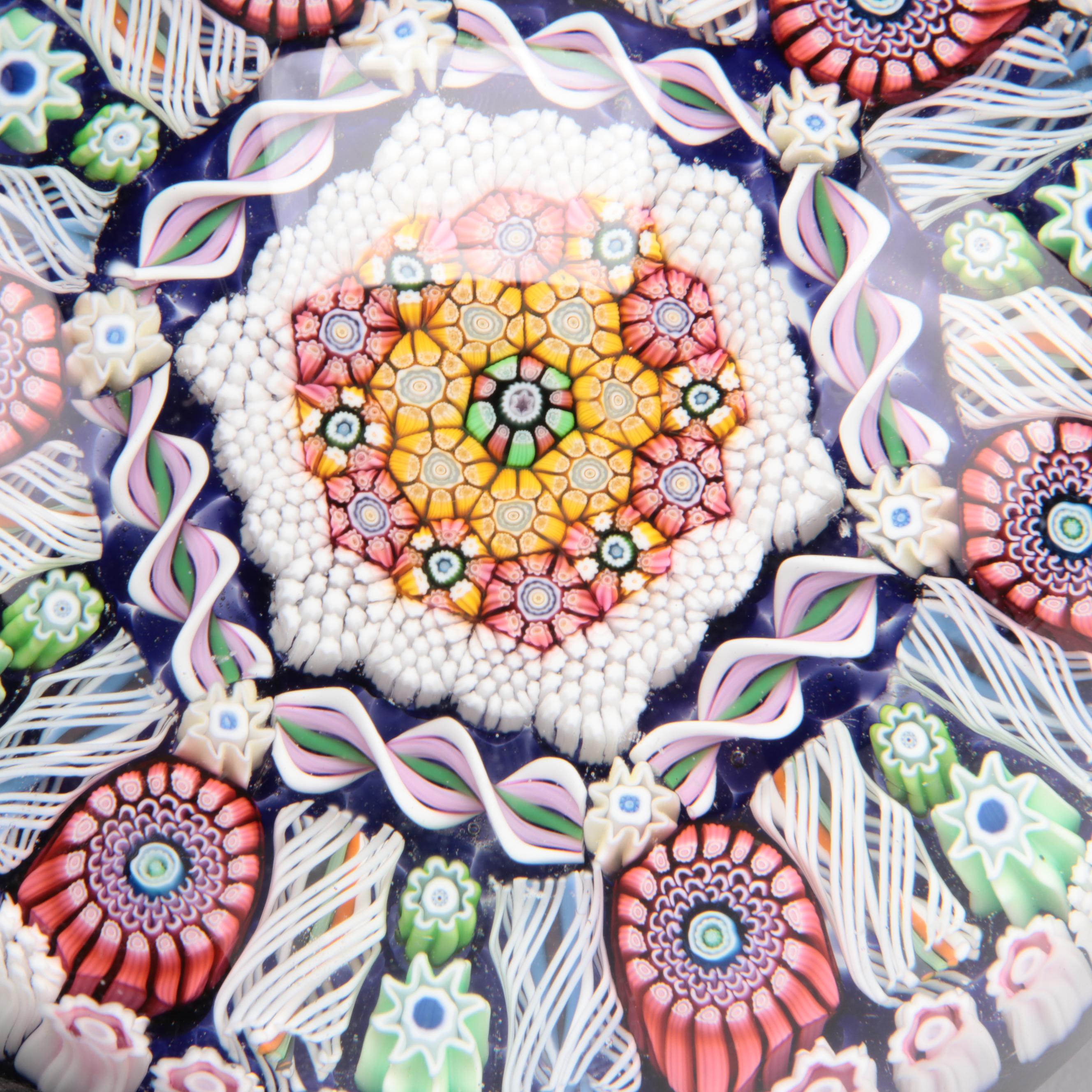 Hand Blown Perthshire Glass Millefiori Paperweights, Late 20th Century