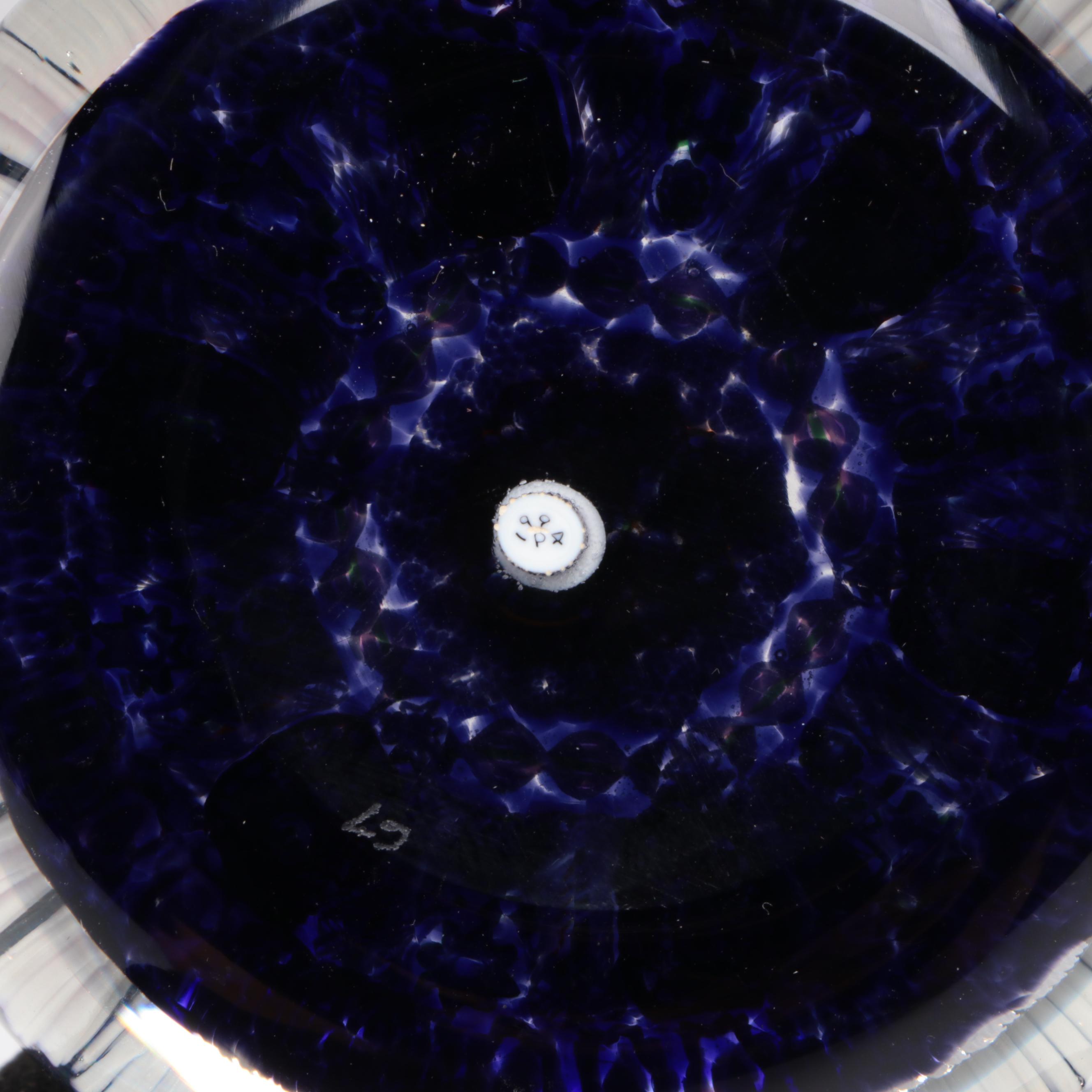 Hand Blown Perthshire Glass Millefiori Paperweights, Late 20th Century