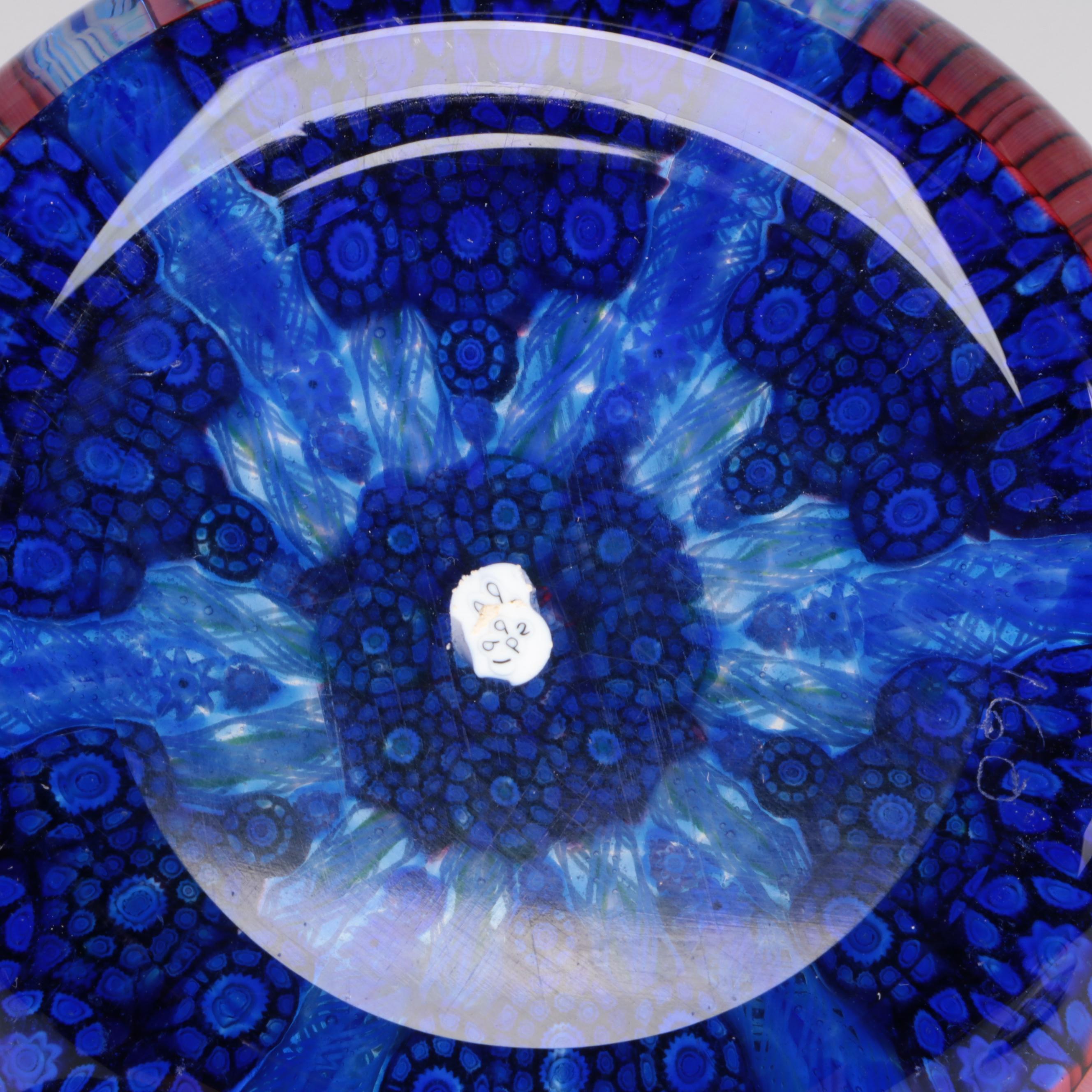 Hand Blown Perthshire Glass Millefiori Paperweights, Late 20th Century