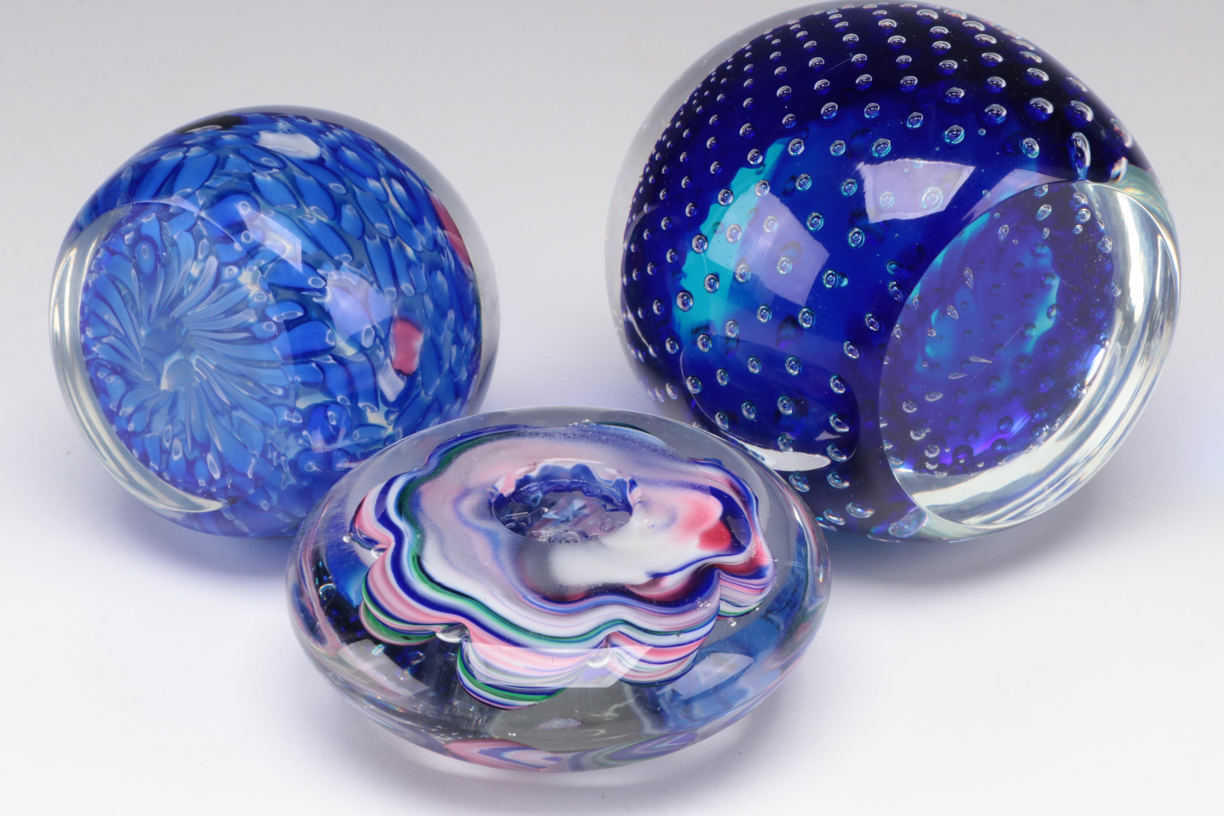 Joe St. Clair and Other Blown Glass Paperweights