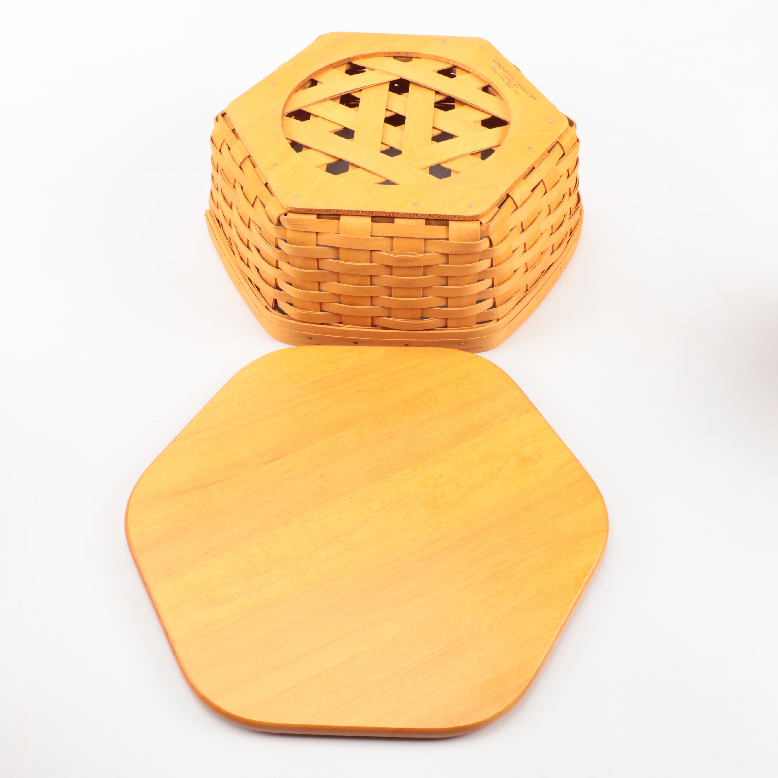 Longaberger Hexagonal Stacking Basketry Boxes