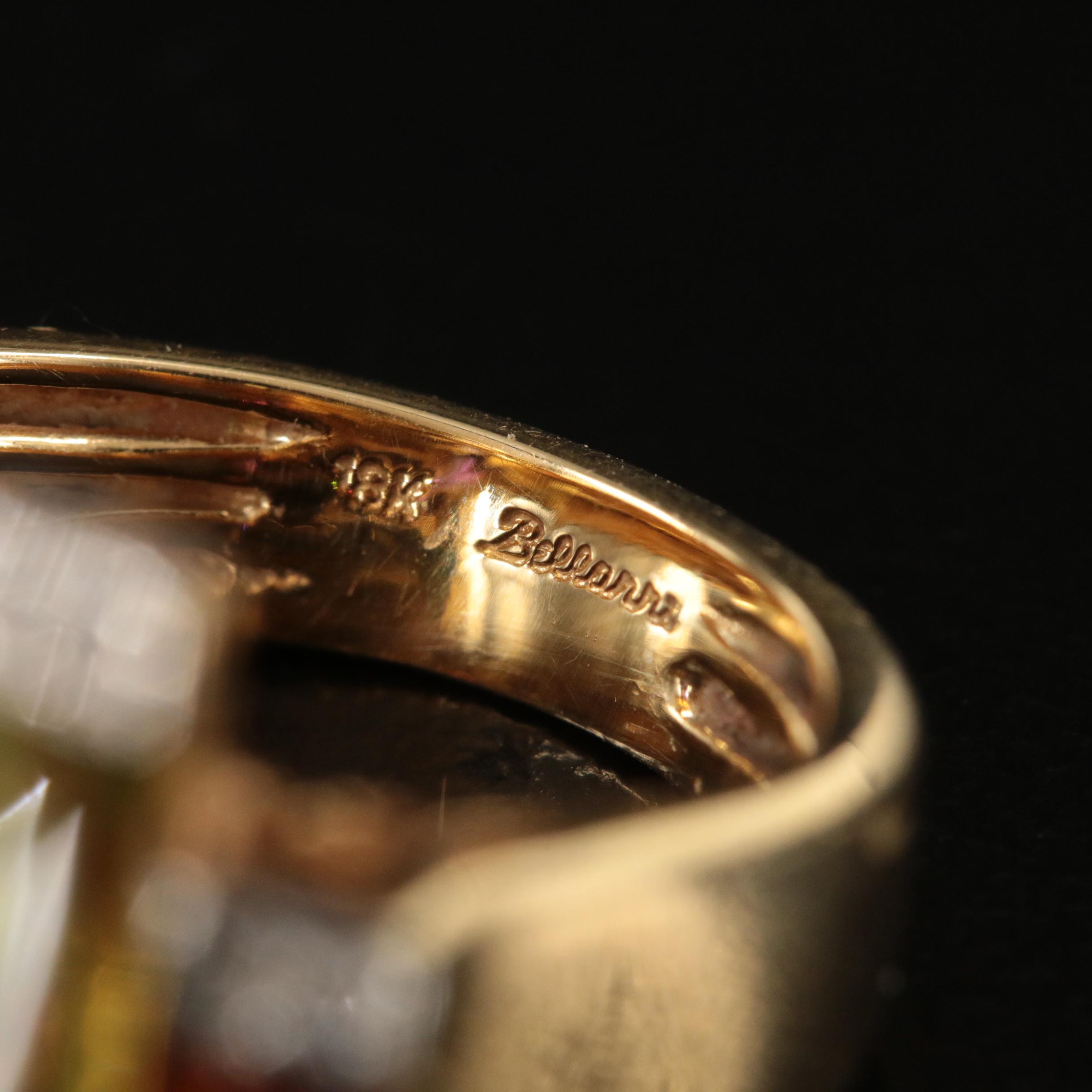 Bellarri "Lolita" 18K Citrine, Diamond and Amethyst Ring