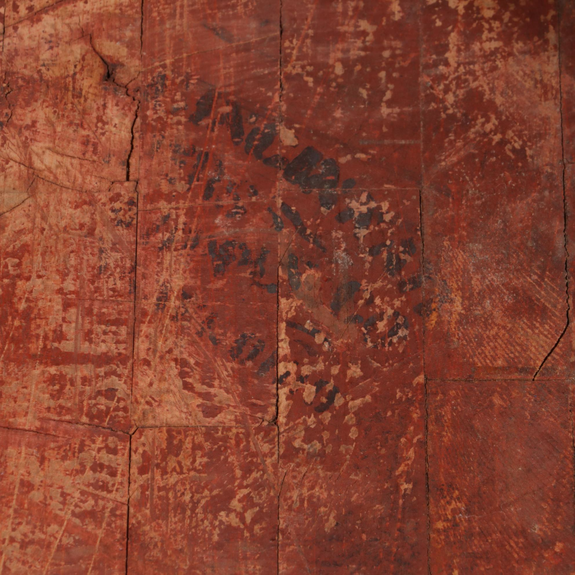 Large Maple Top Butcher's Block Table, Early 20th Century