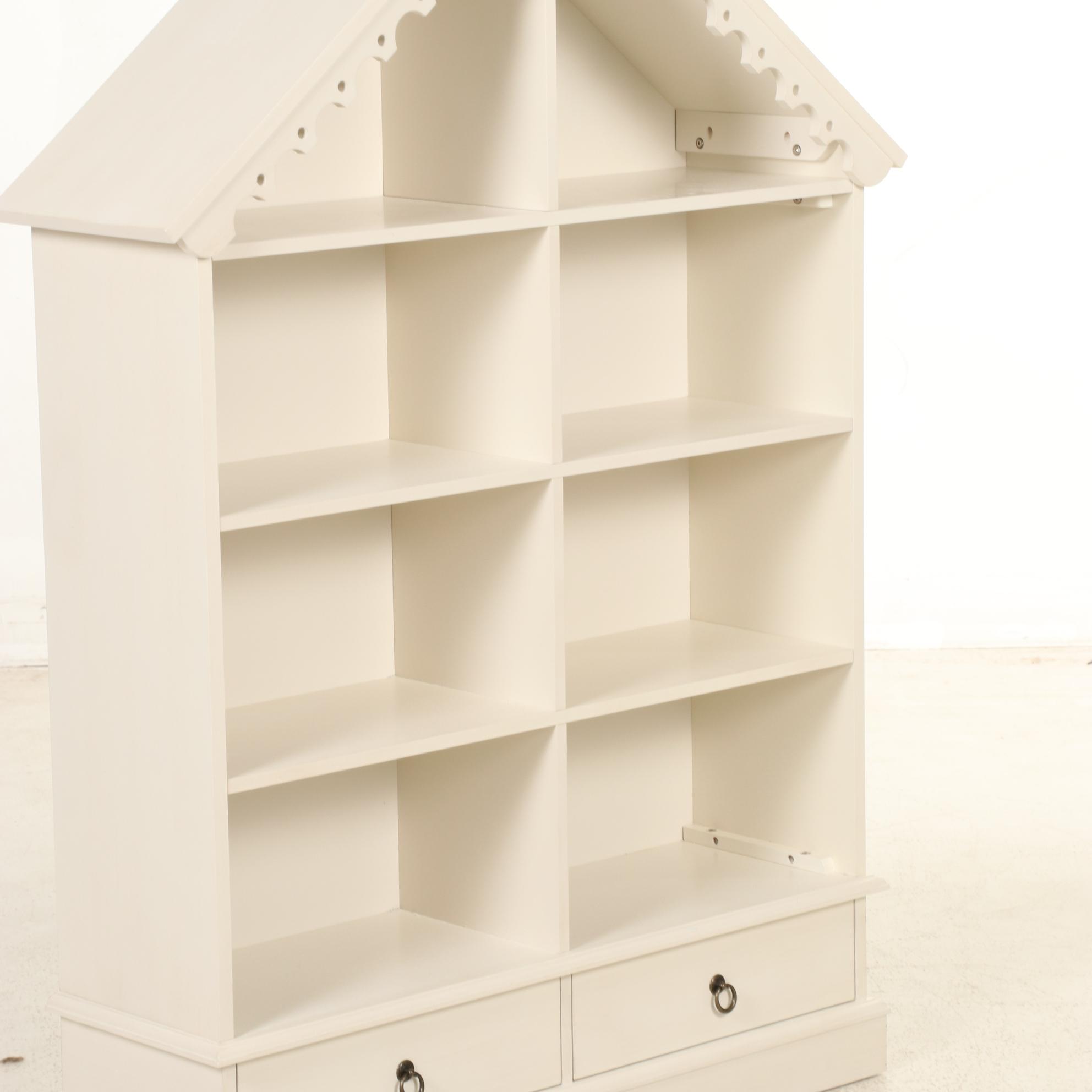 Pottery Barn Kids White-Finish House-Shaped Bookcase