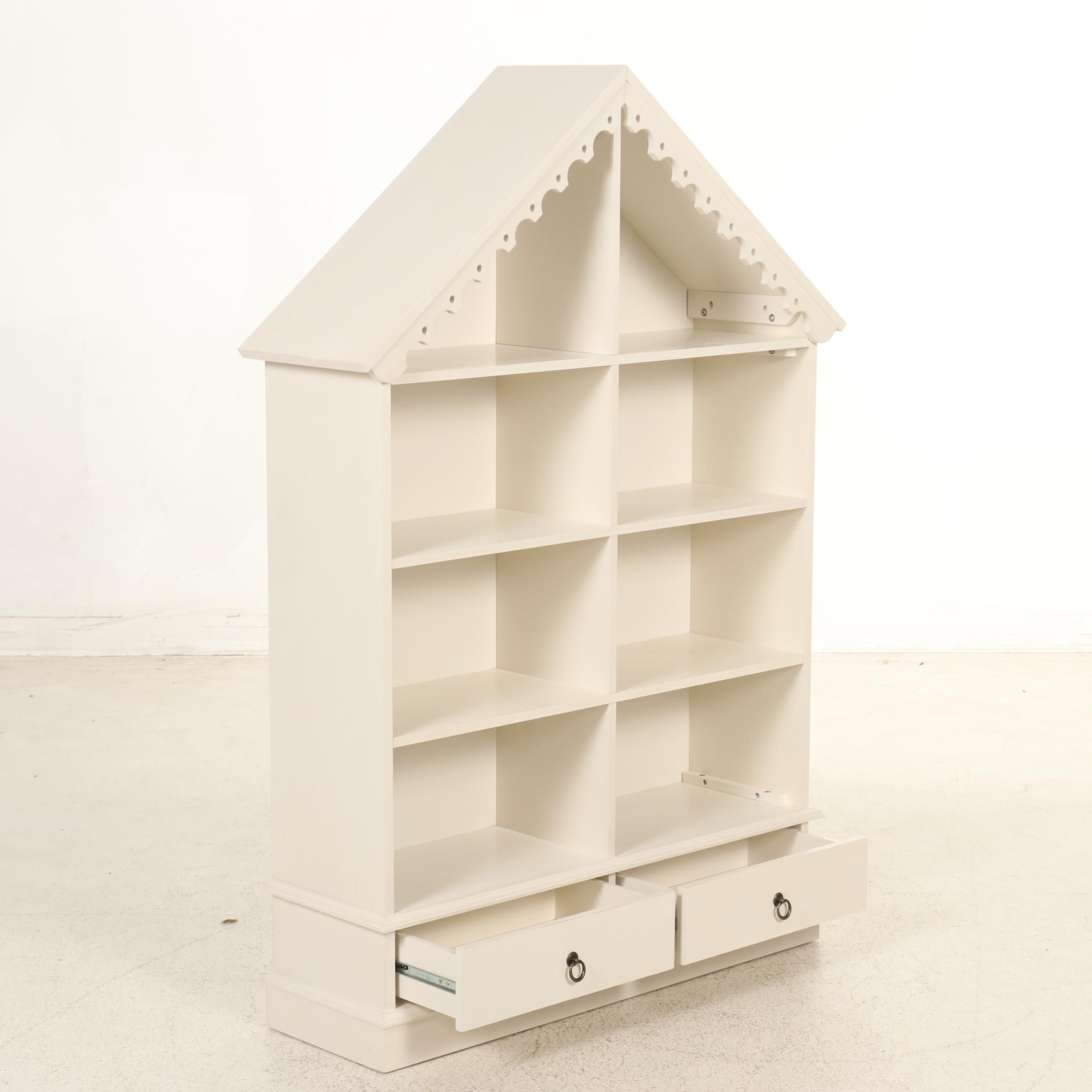 Pottery Barn Kids White-Finish House-Shaped Bookcase