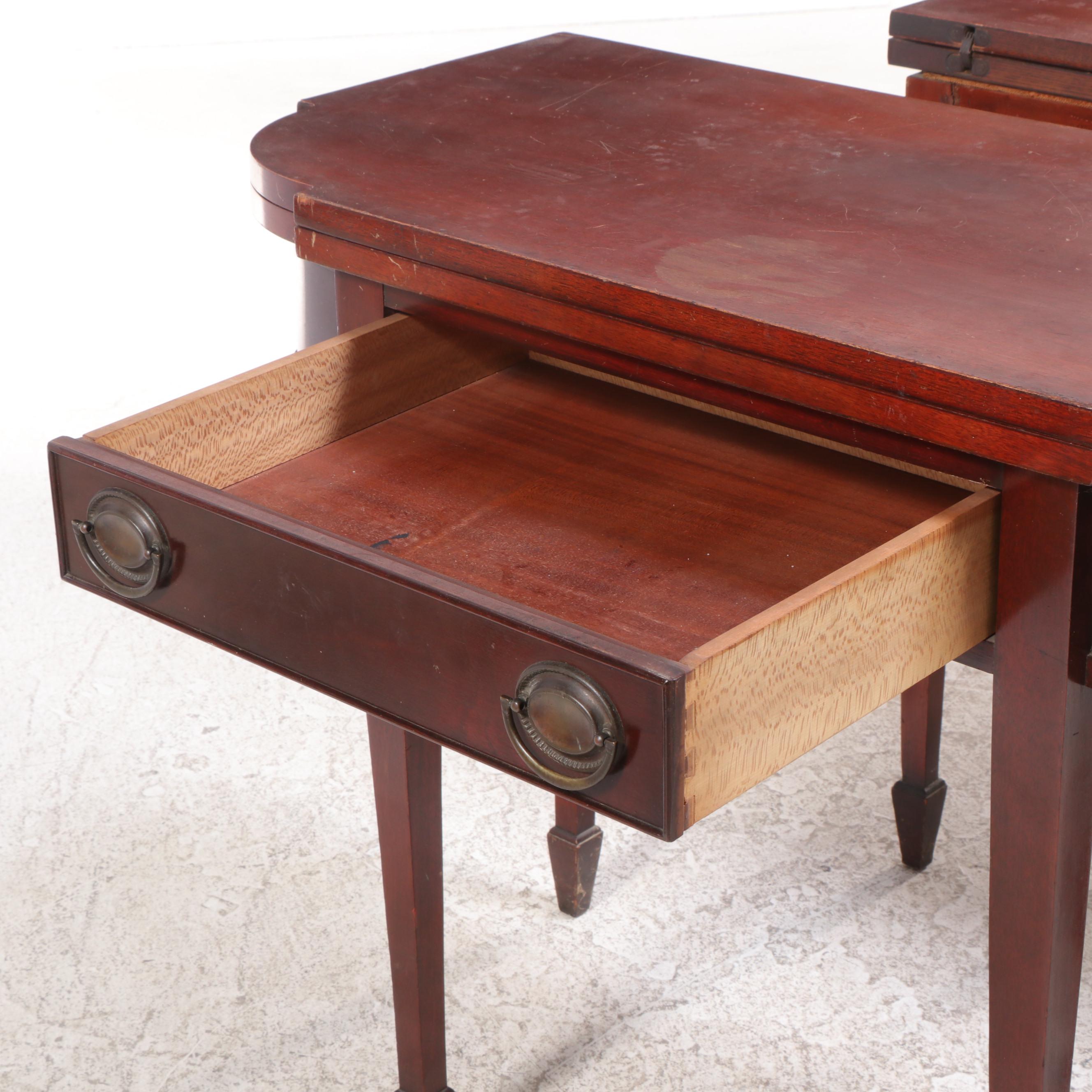 Federal Style Mahogany Games Table, Early to Mid 20th Century