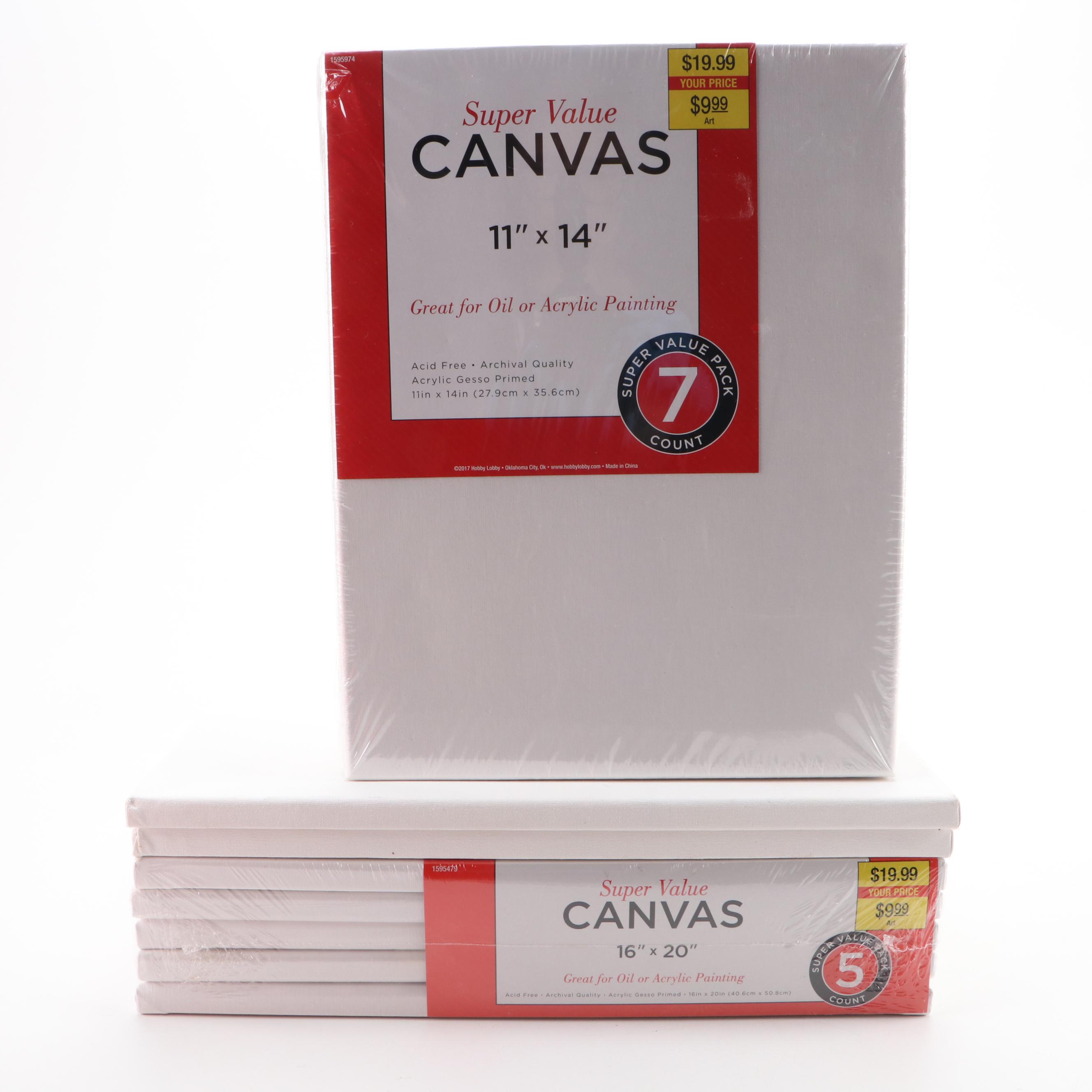 Art Supply Collection with Canvases, Brushes, Window Paint and More