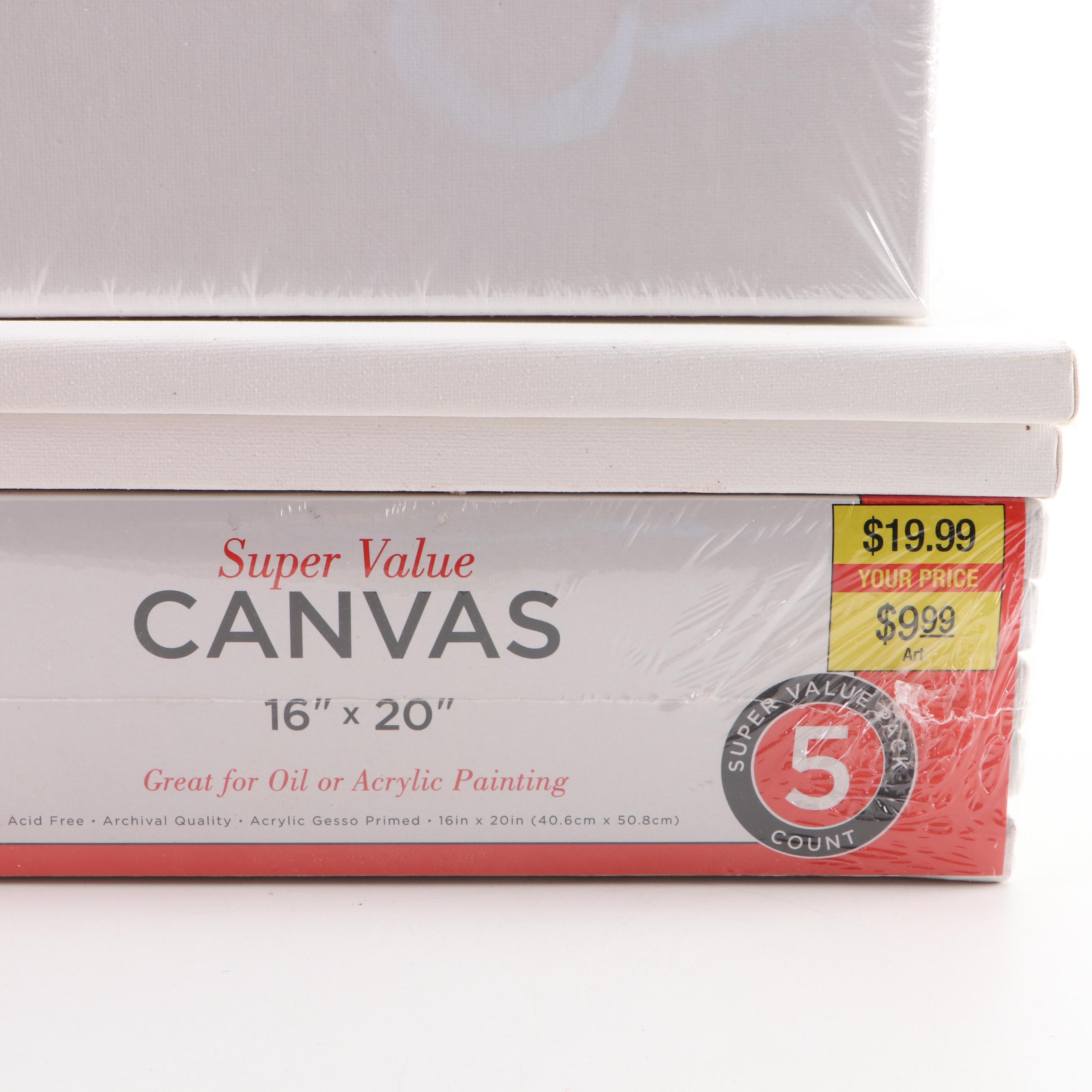 Art Supply Collection with Canvases, Brushes, Window Paint and More