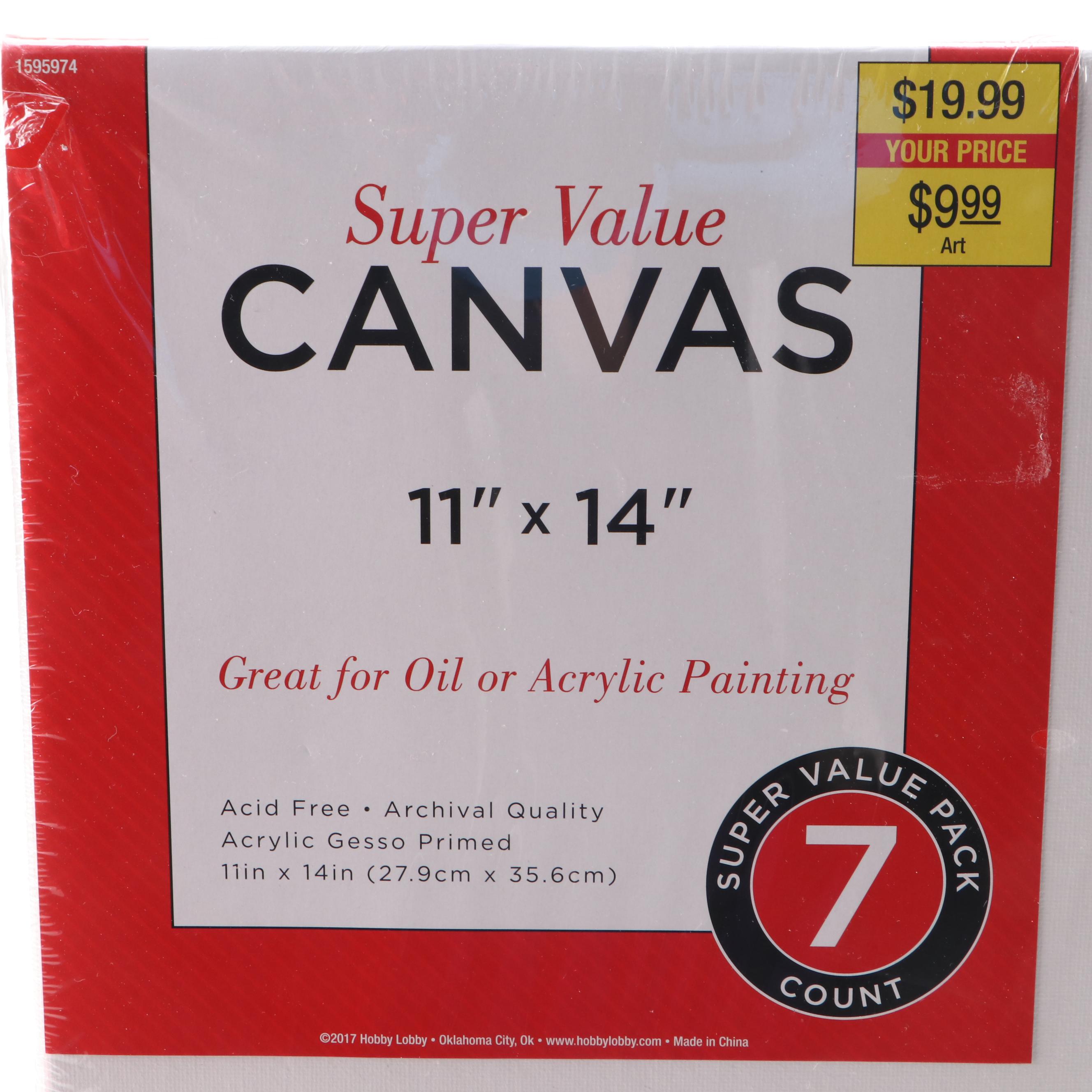 Art Supply Collection with Canvases, Brushes, Window Paint and More