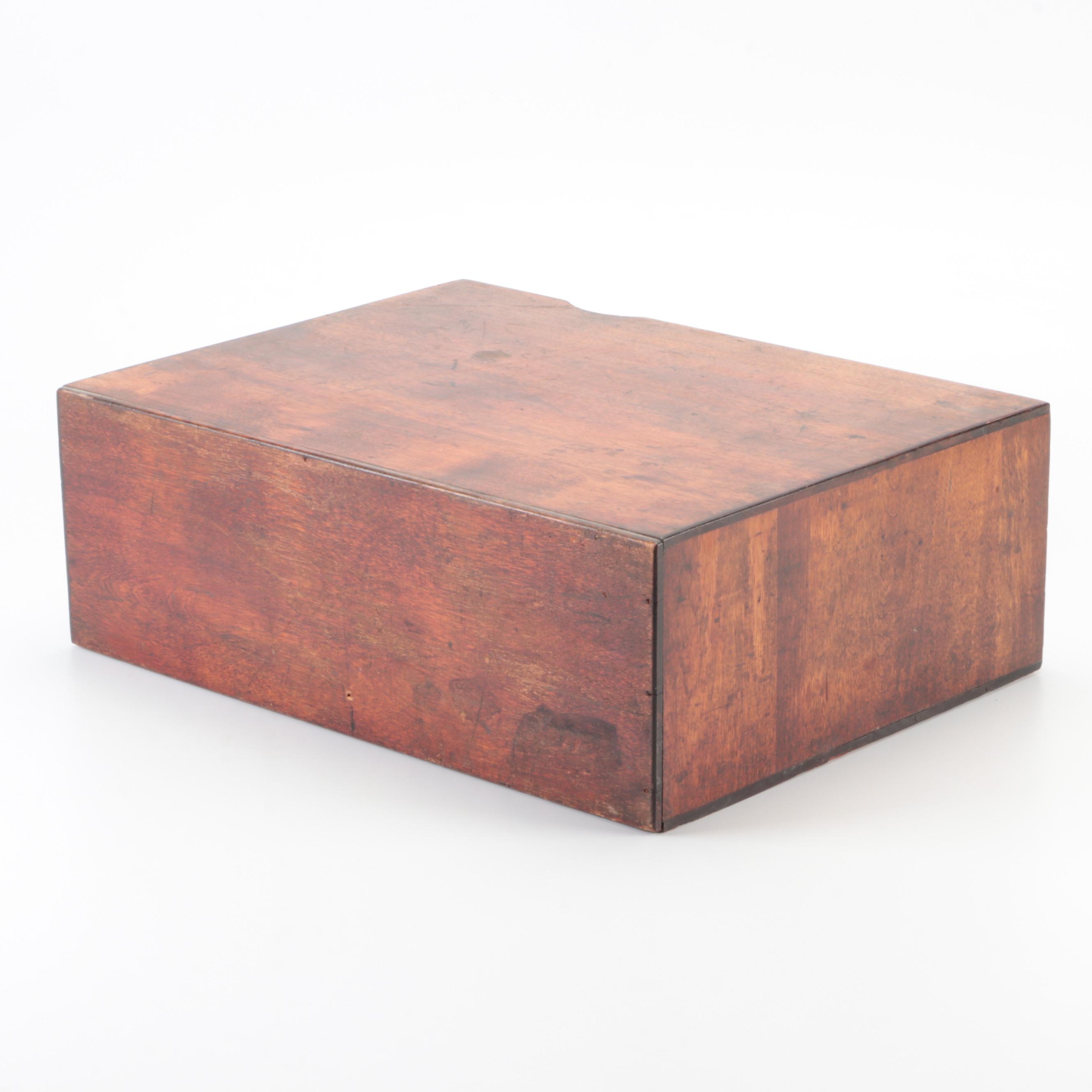 Louisville Paper Co. Wooden Tabletop Paper Organizer with Drawer