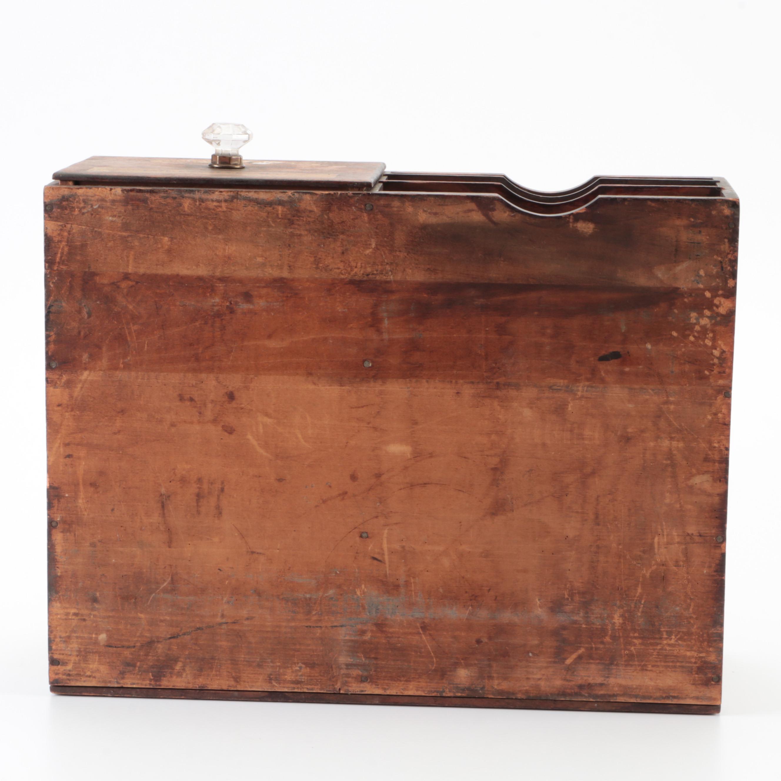 Louisville Paper Co. Wooden Tabletop Paper Organizer with Drawer