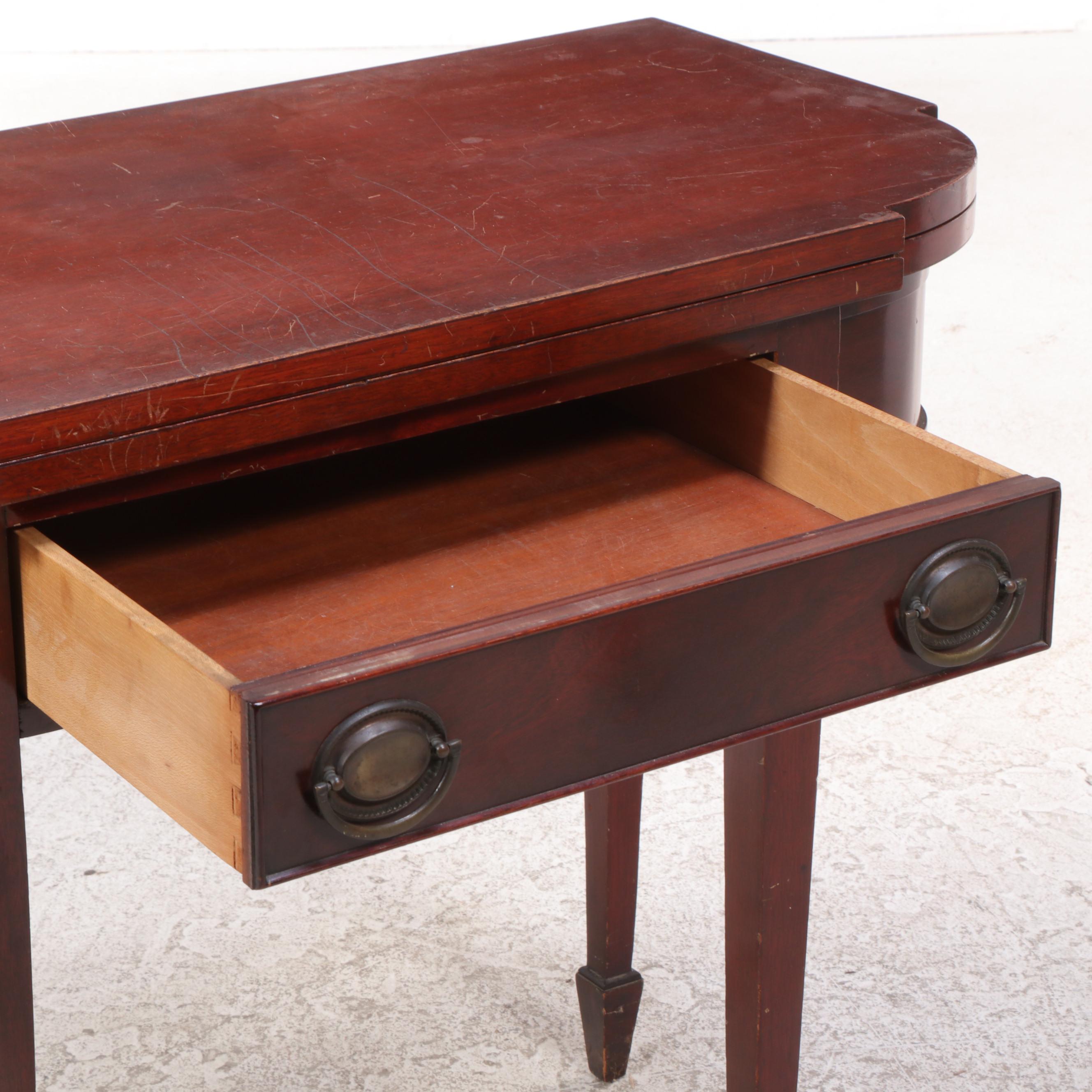 Federal Style Mahogany Games Table, Early to Mid 20th Century