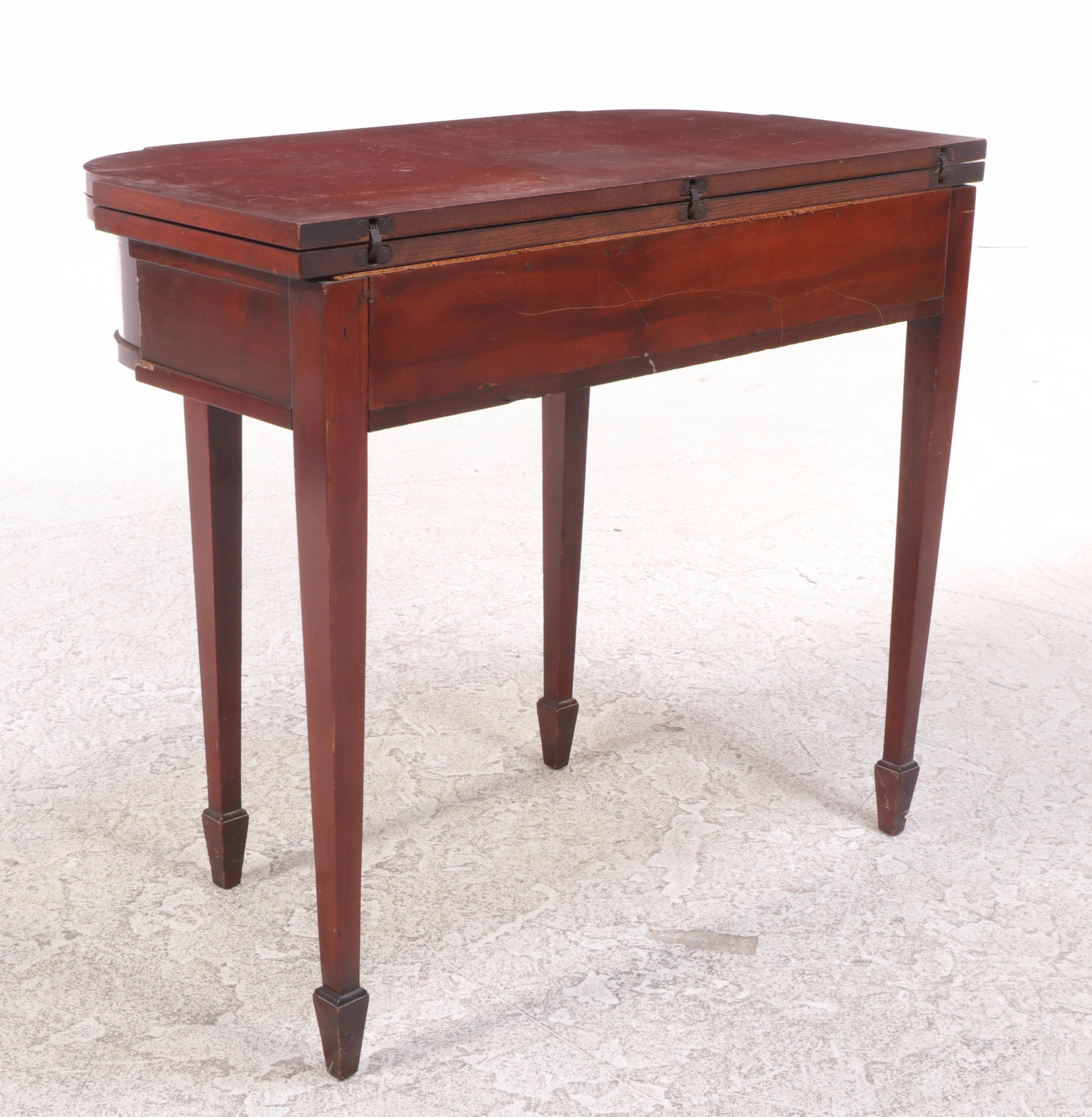 Federal Style Mahogany Games Table, Early to Mid 20th Century