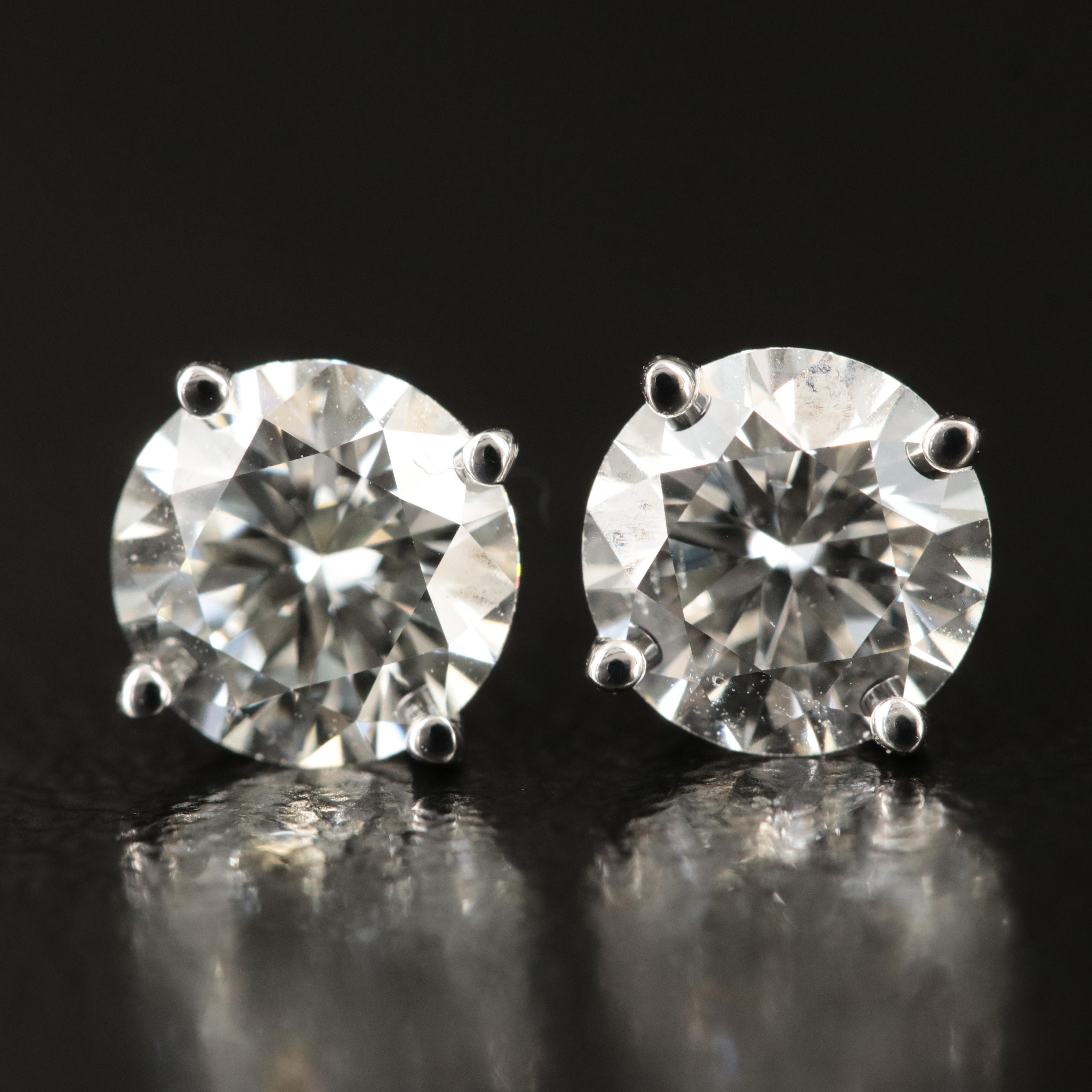 14K 1.32 CTW Lab Grown Diamond Stud Earrings