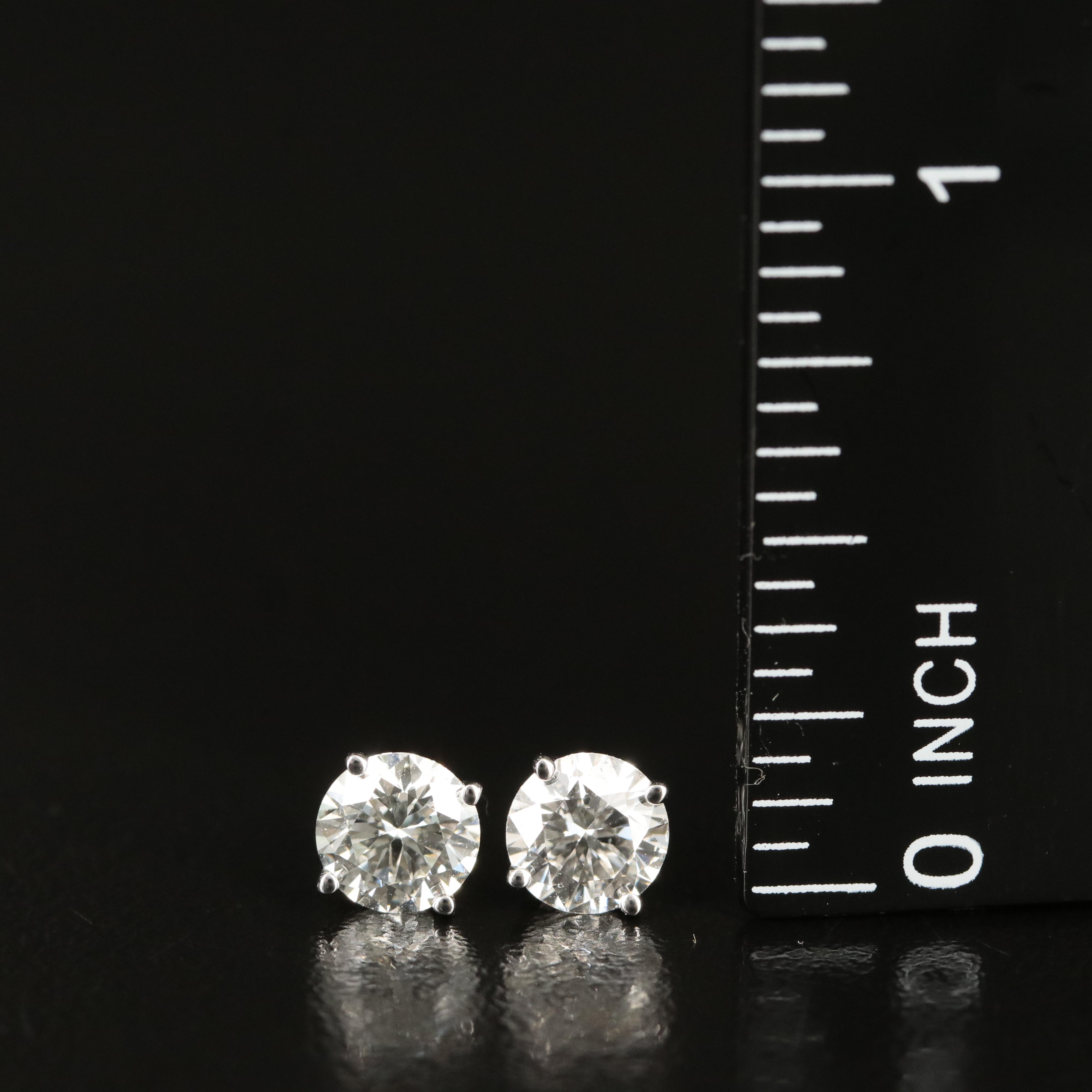 14K 1.32 CTW Lab Grown Diamond Stud Earrings
