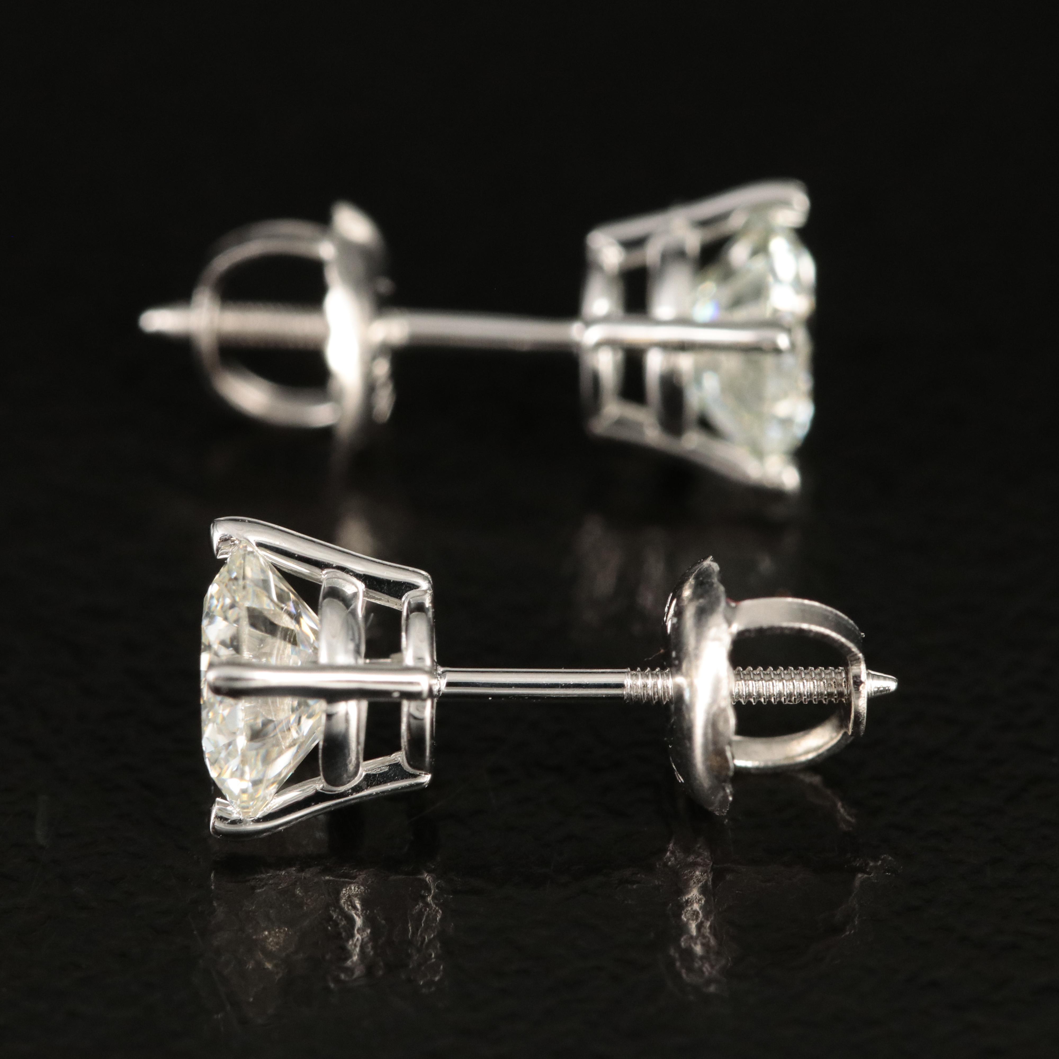 14K 1.32 CTW Lab Grown Diamond Stud Earrings