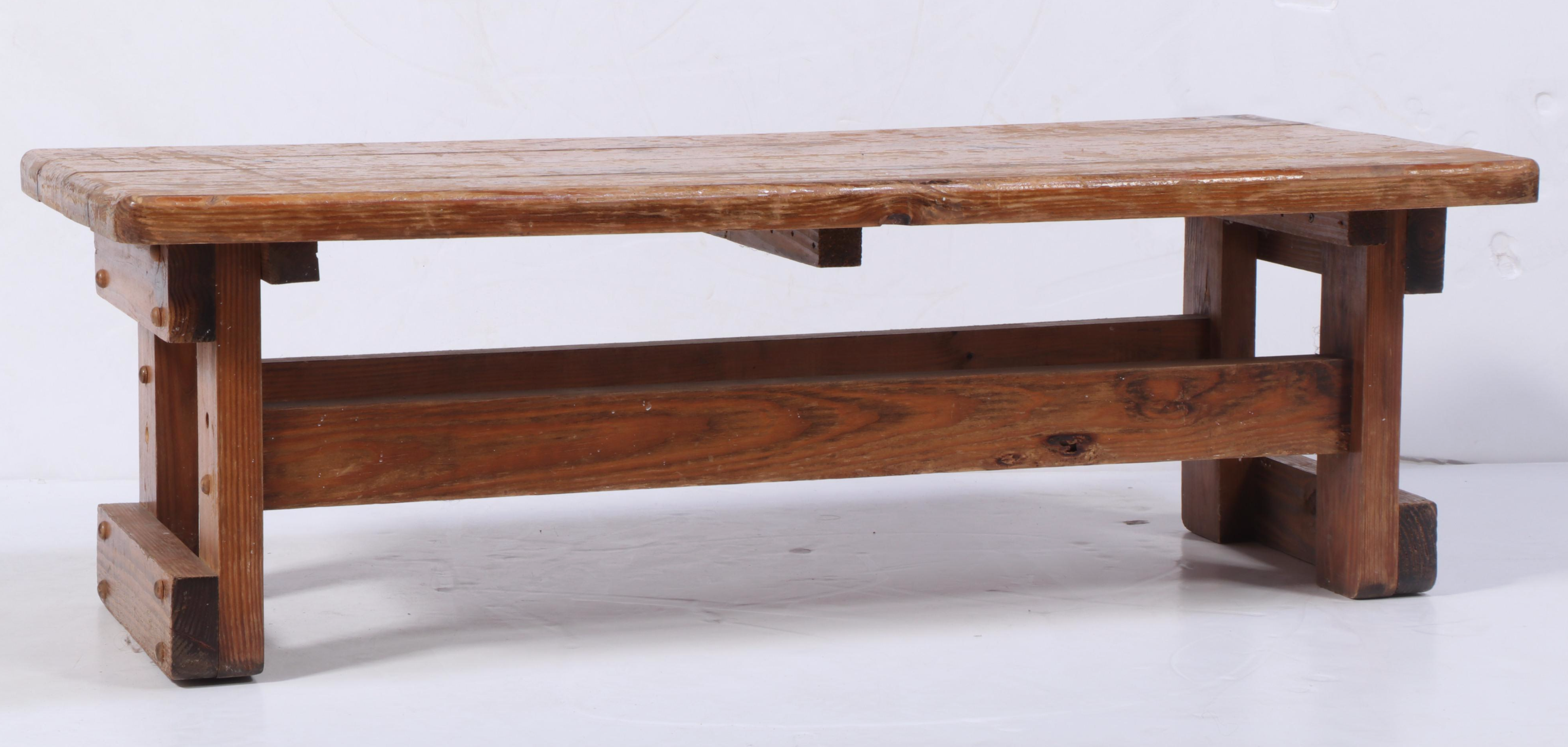 Rustic Pine Coffee Table, Late 20th Century