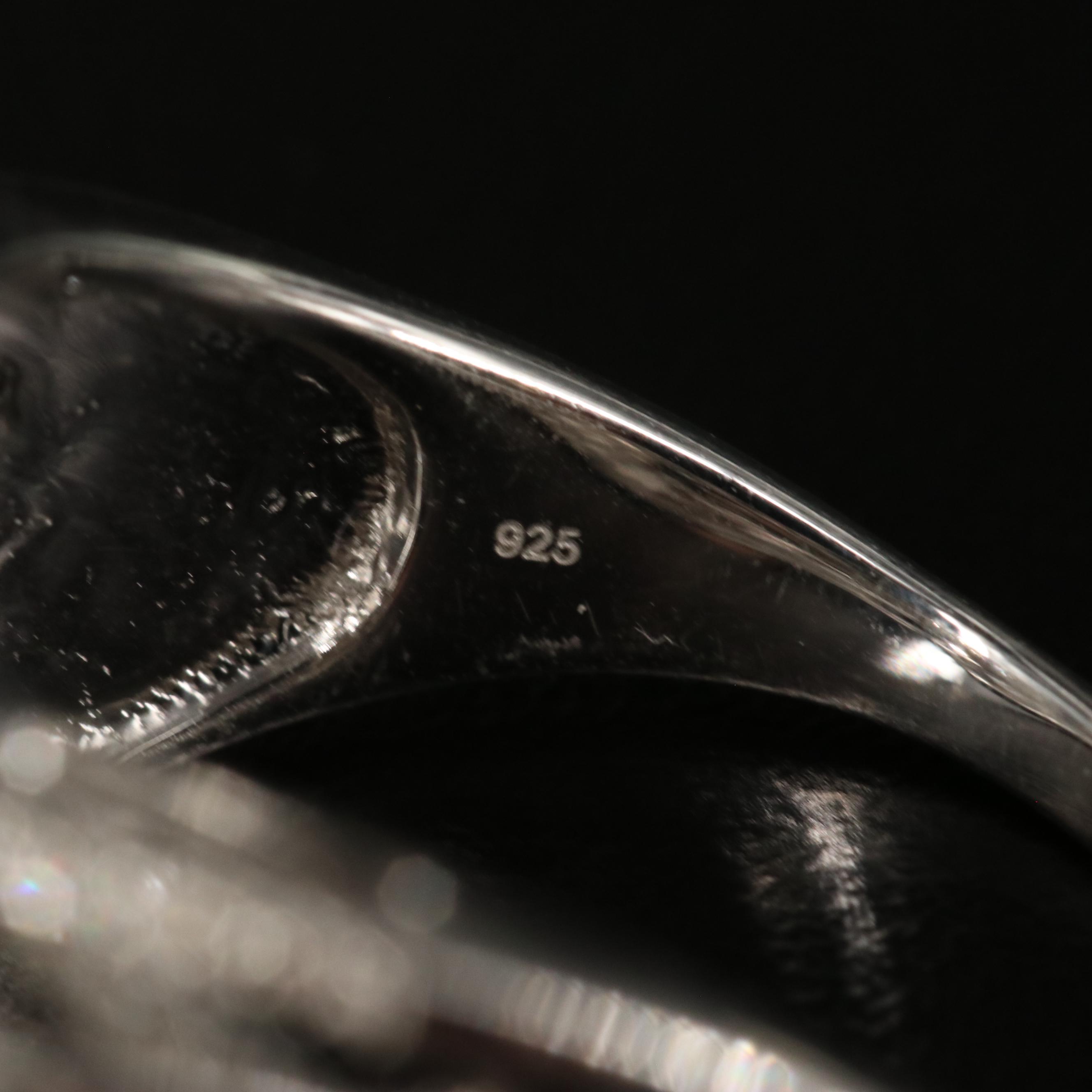 Sterling Diamond Crossover Ring