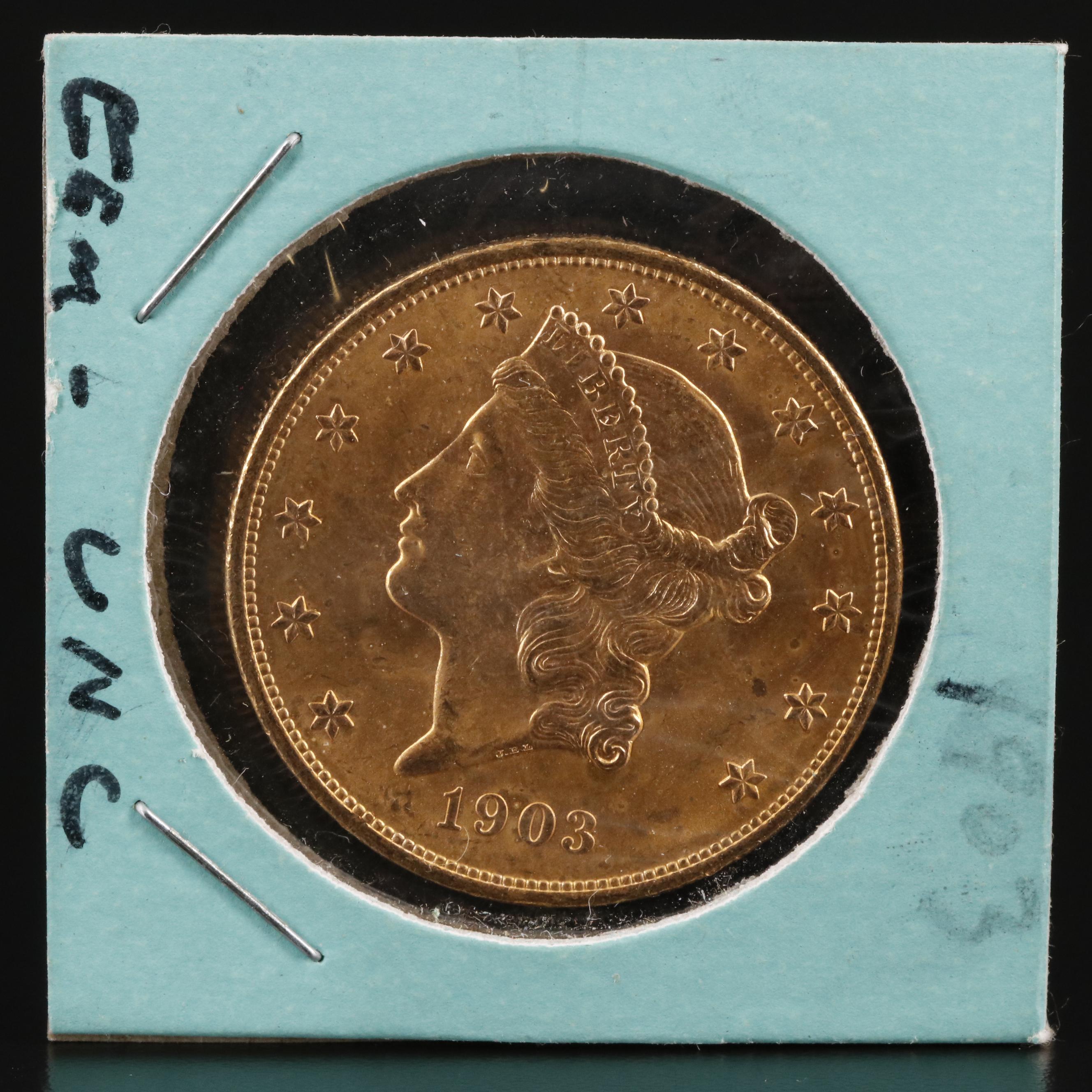 1903 Liberty Head $20 Gold Coin