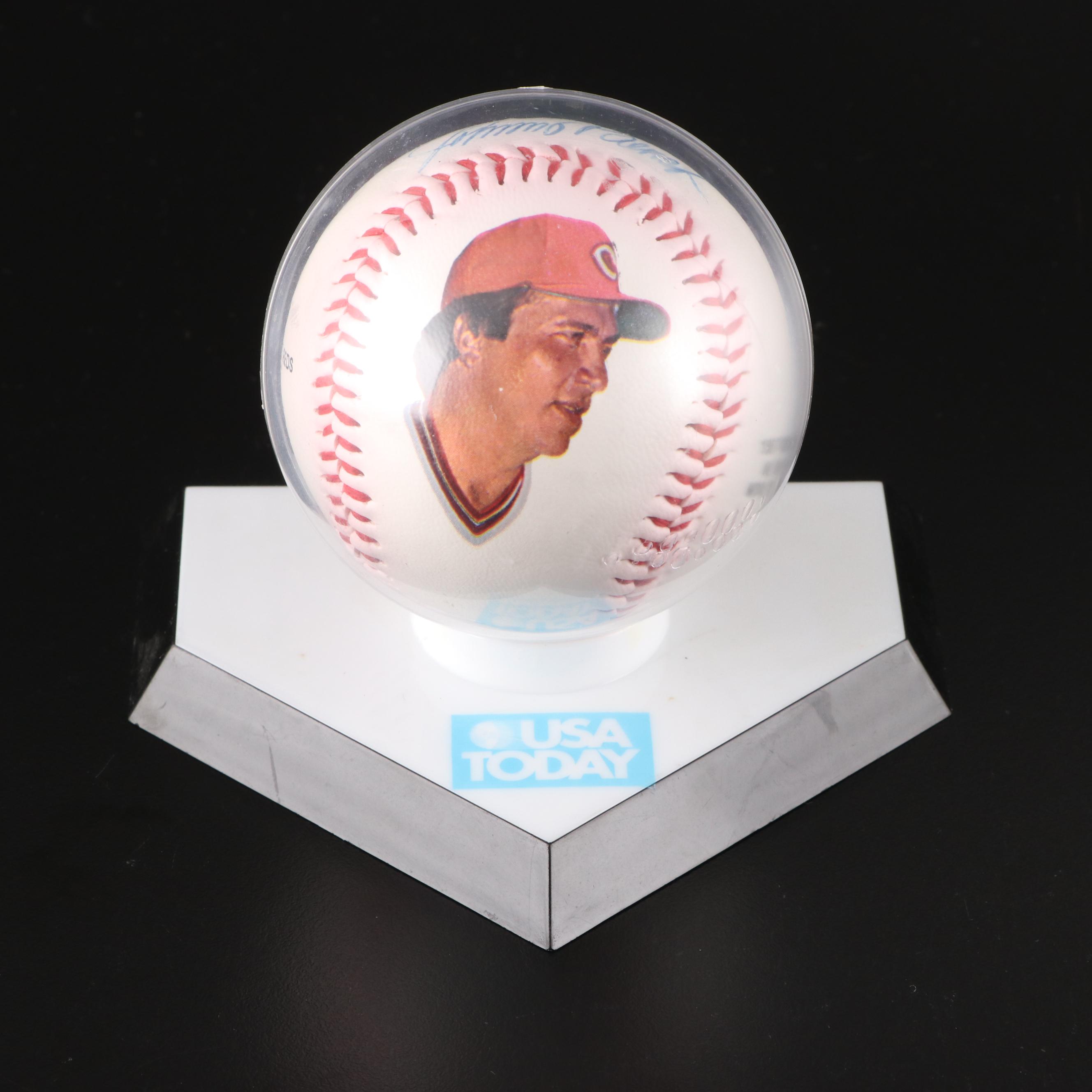 1978 World Series Pete Rose Signed Baseball with Johnny Bench Signed Baseball