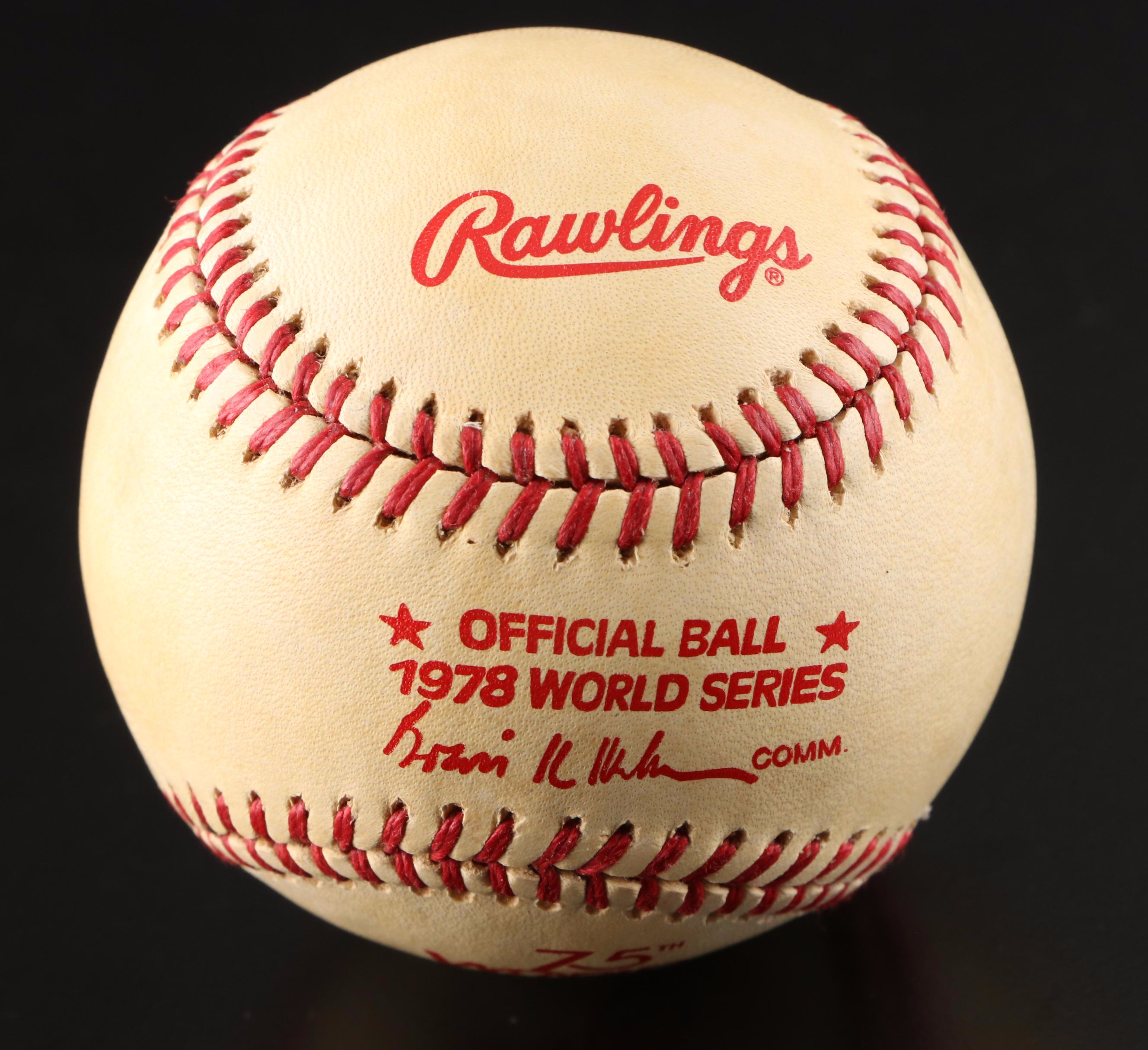 1978 World Series Pete Rose Signed Baseball with Johnny Bench Signed Baseball