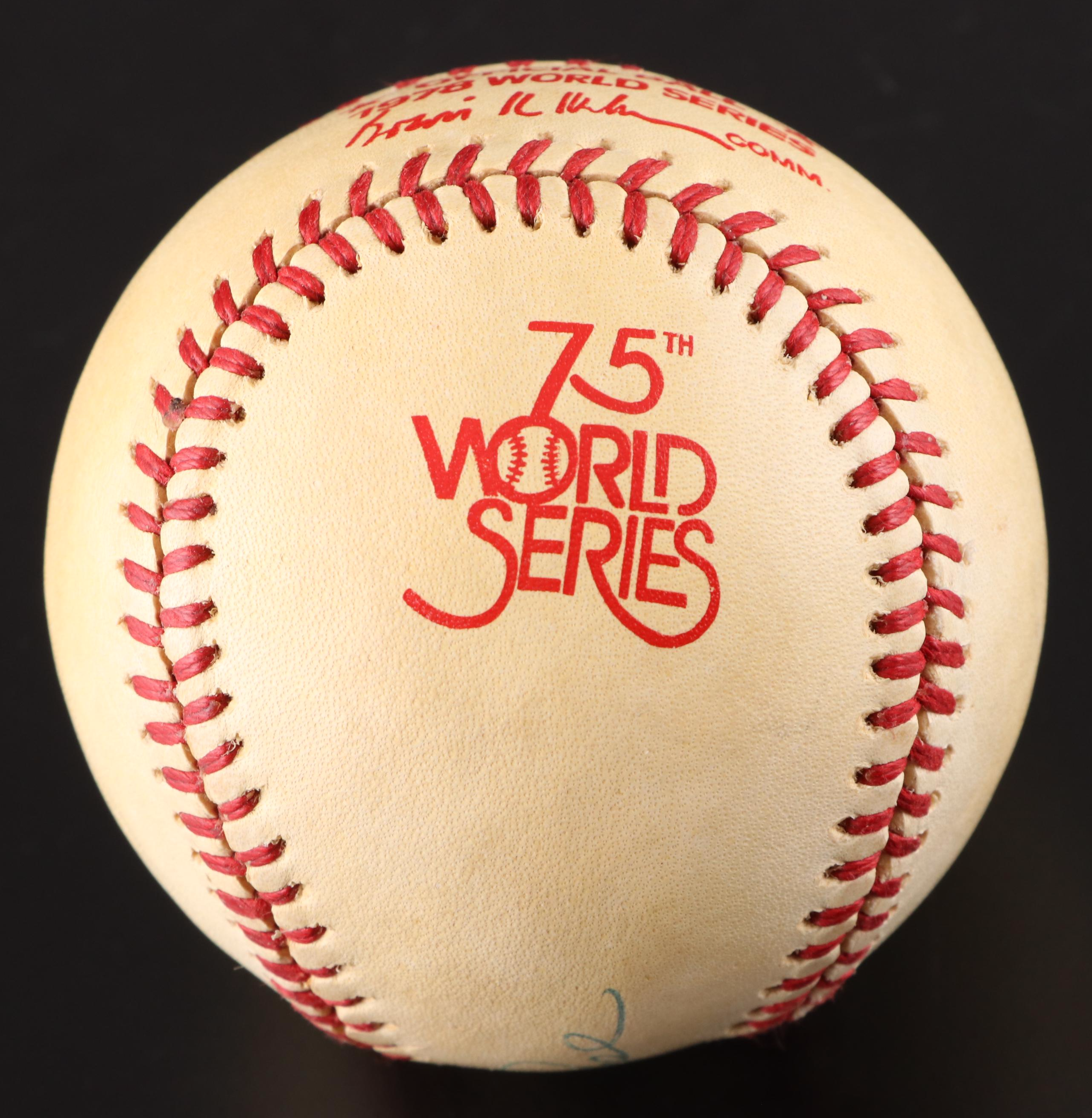1978 World Series Pete Rose Signed Baseball with Johnny Bench Signed Baseball