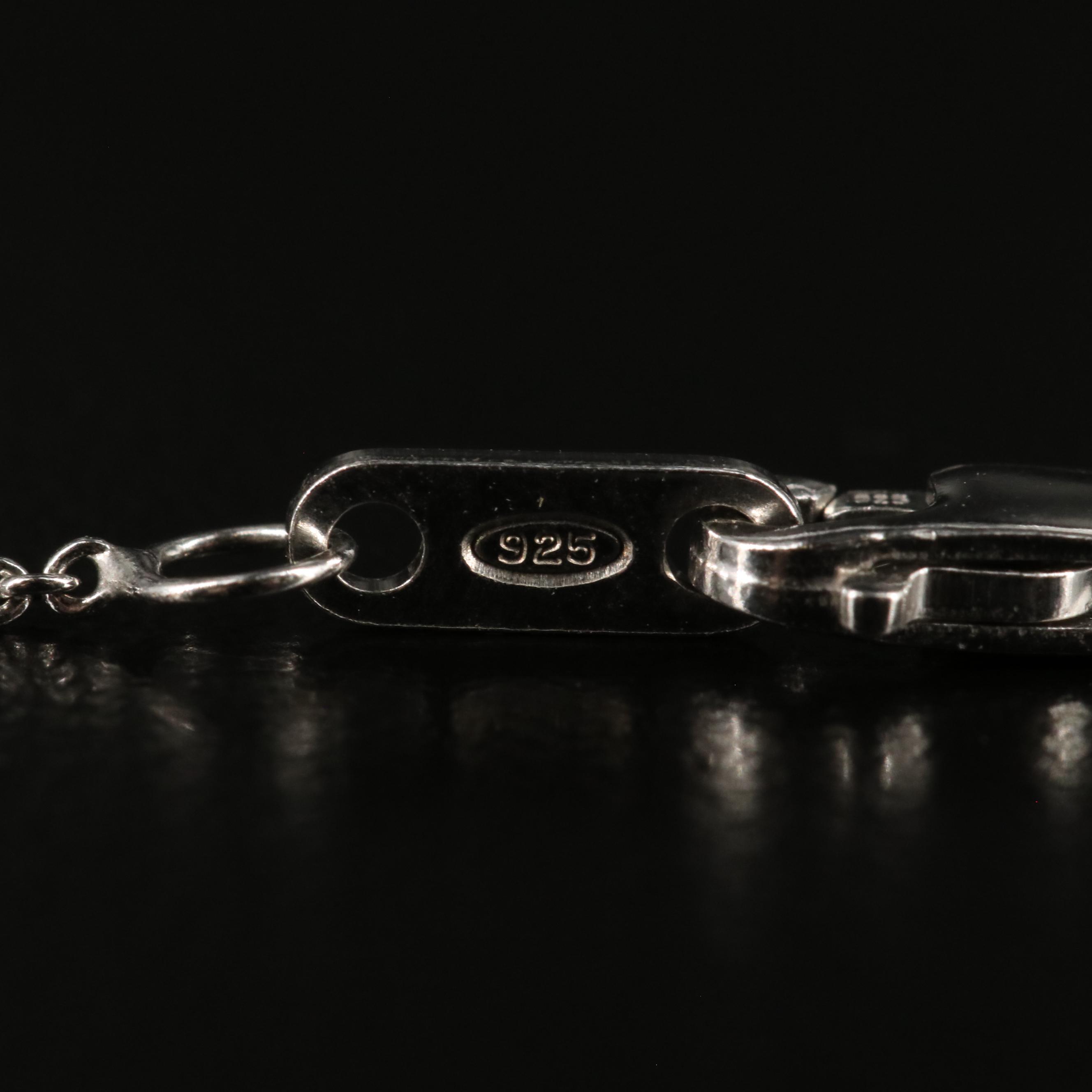 Sterling Diamond Open Heart Pendant Necklace