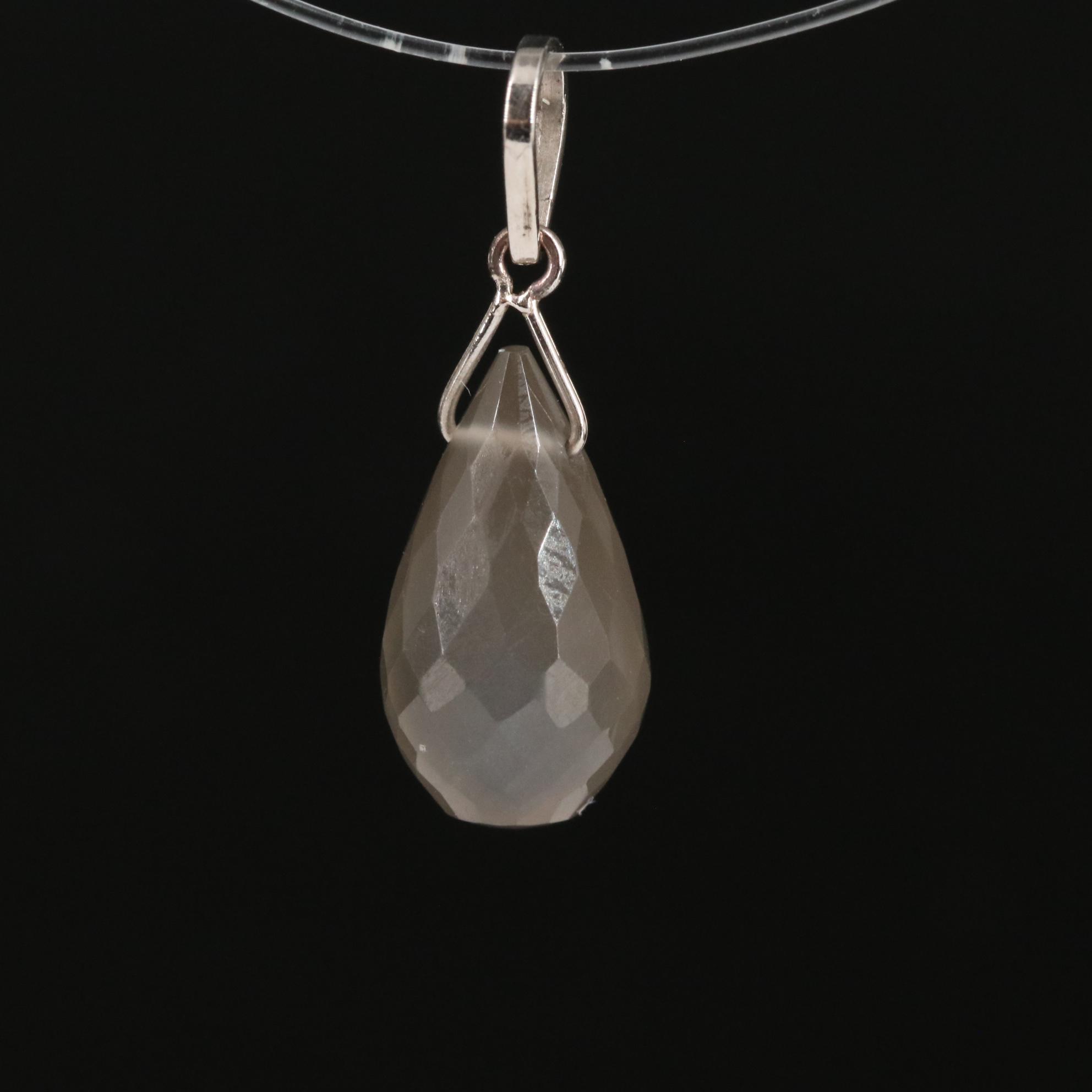 14K Moonstone Pendant