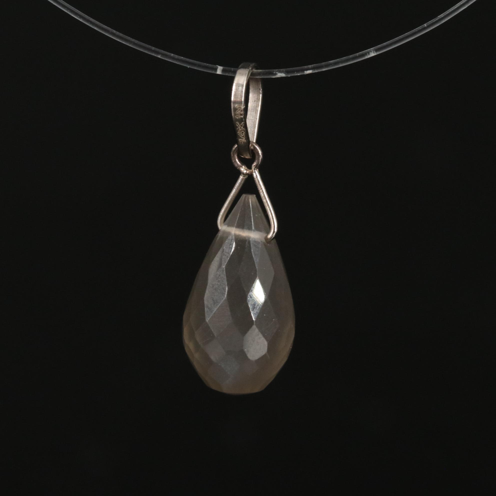 14K Moonstone Pendant