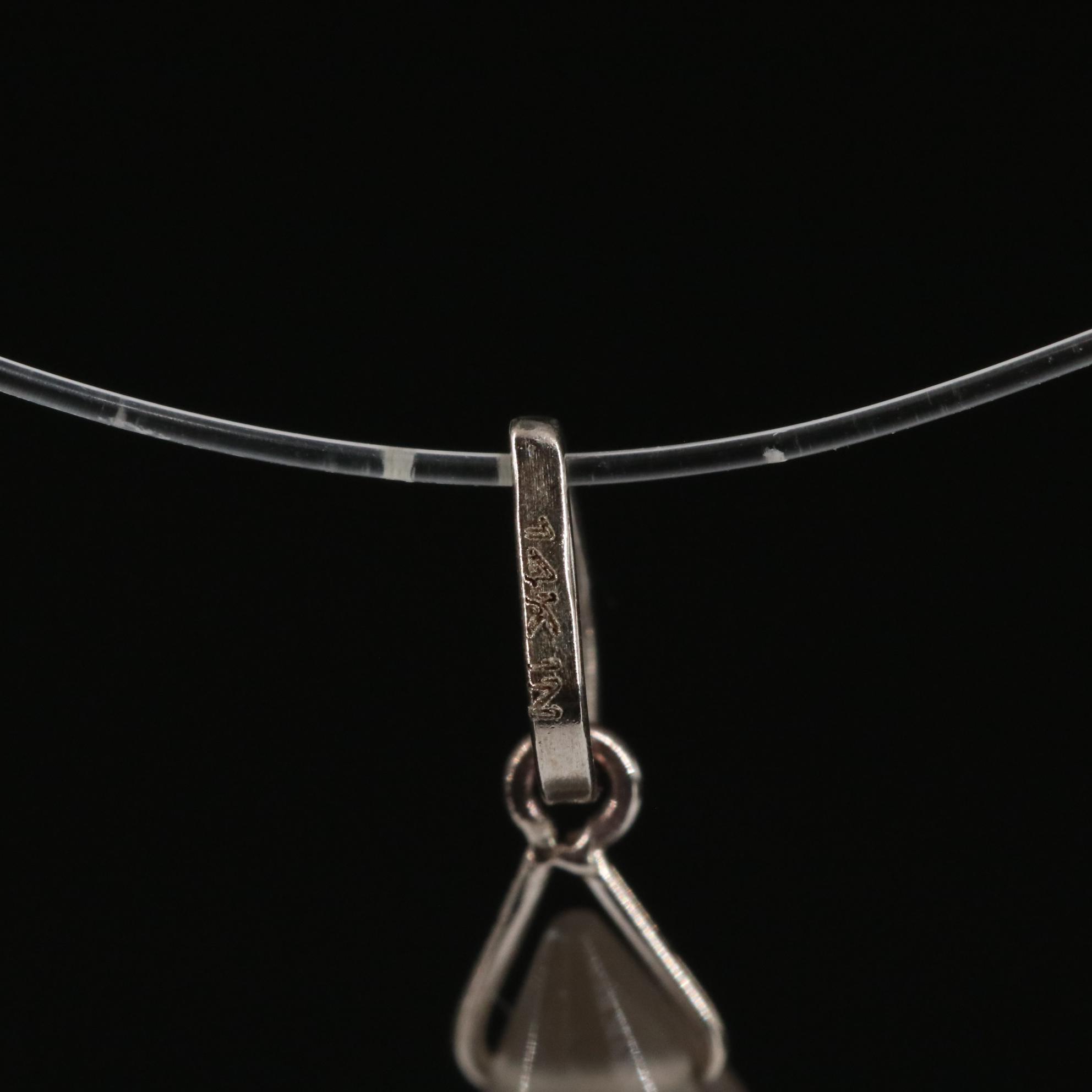 14K Moonstone Pendant