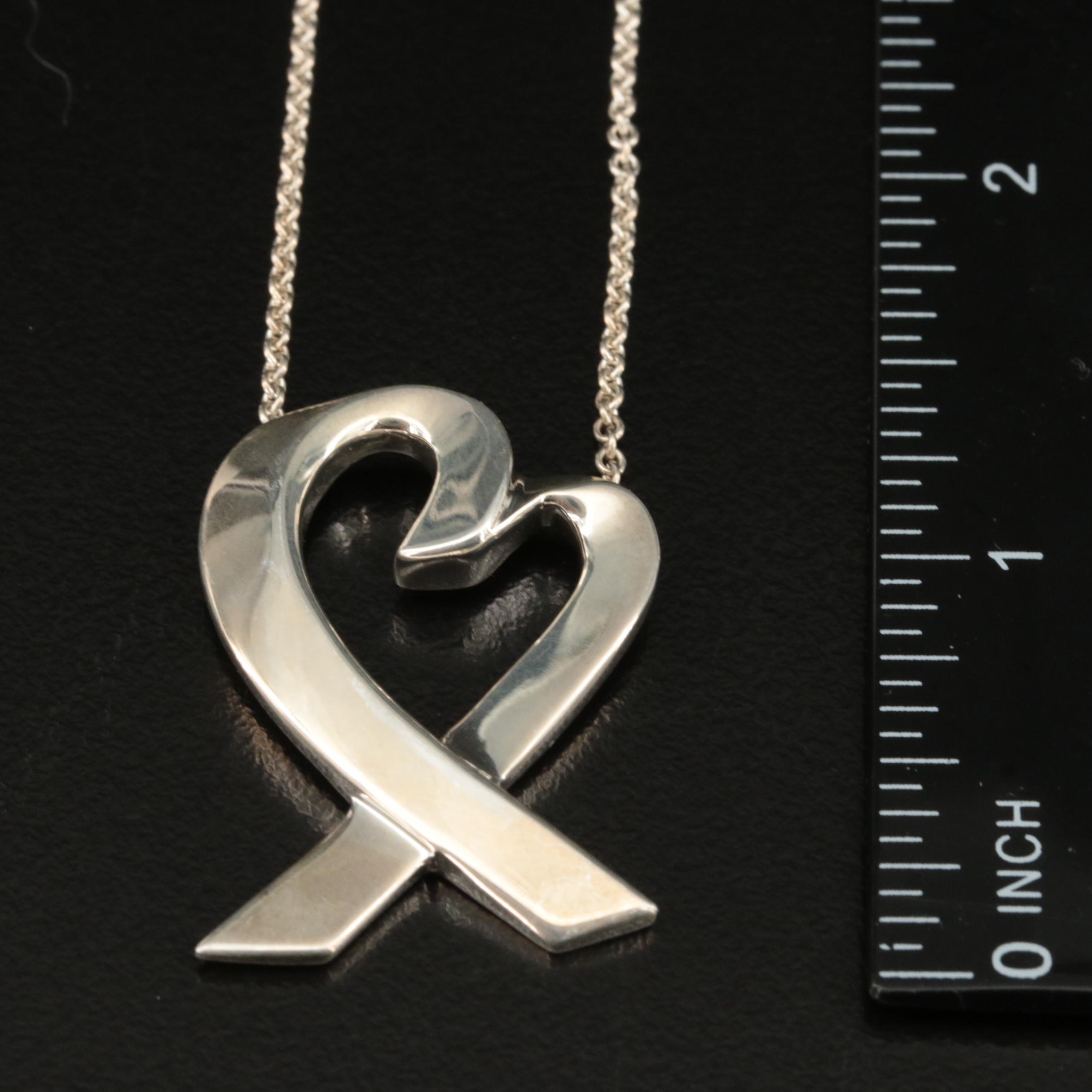 Paloma Picasso for Tiffany & Co. "Loving Heart" Sterling Jewelry Set