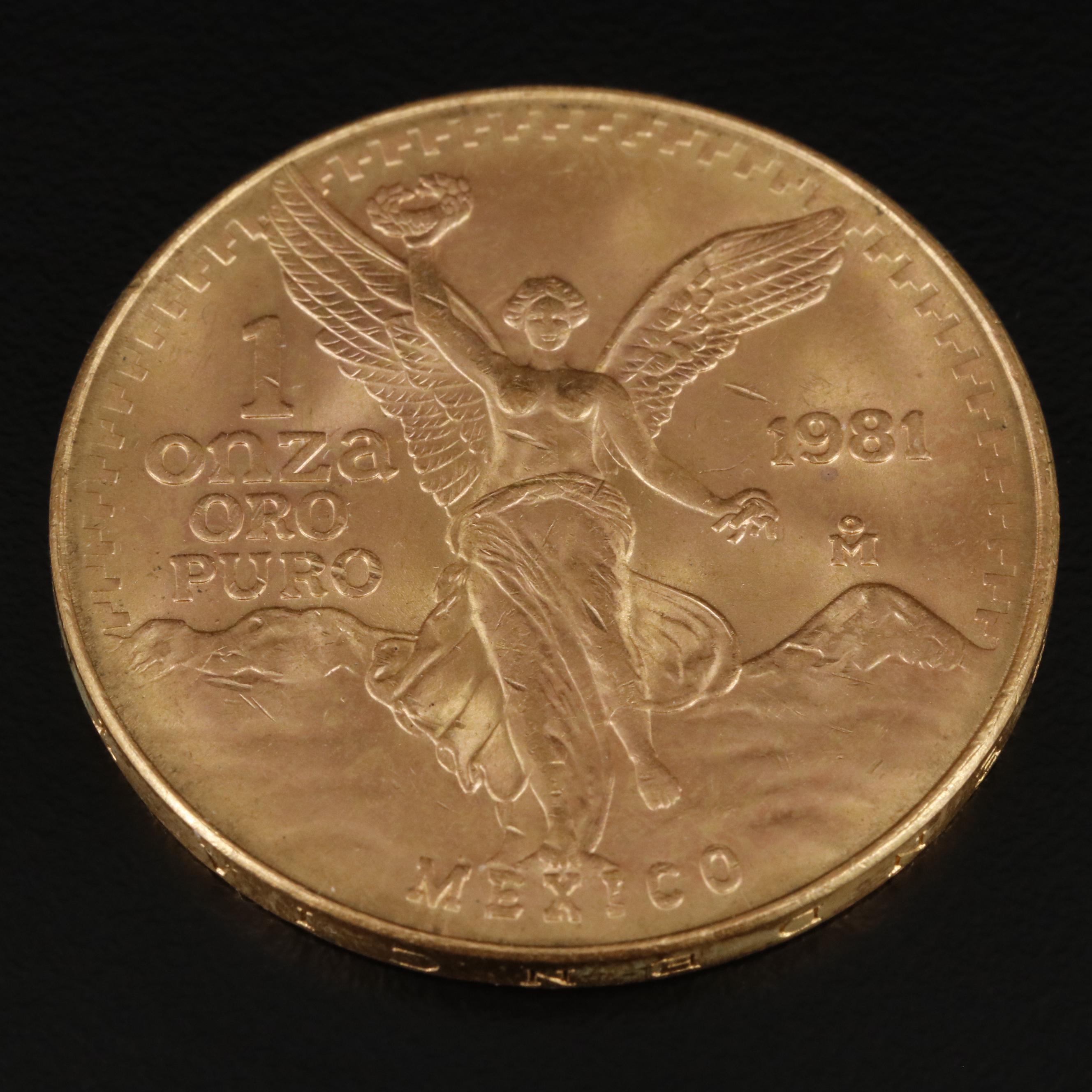 1981 Mexico 1 ozt. Gold Bullion Coin