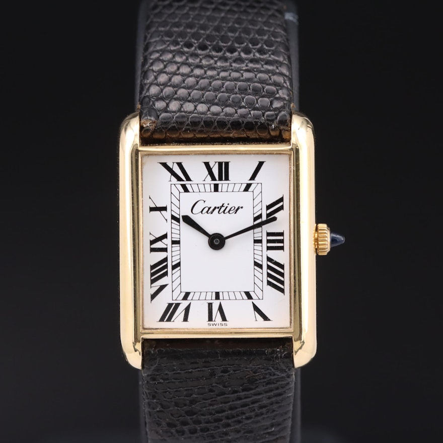 Vintage Cartier Tank Hand-Wind Wristwatch